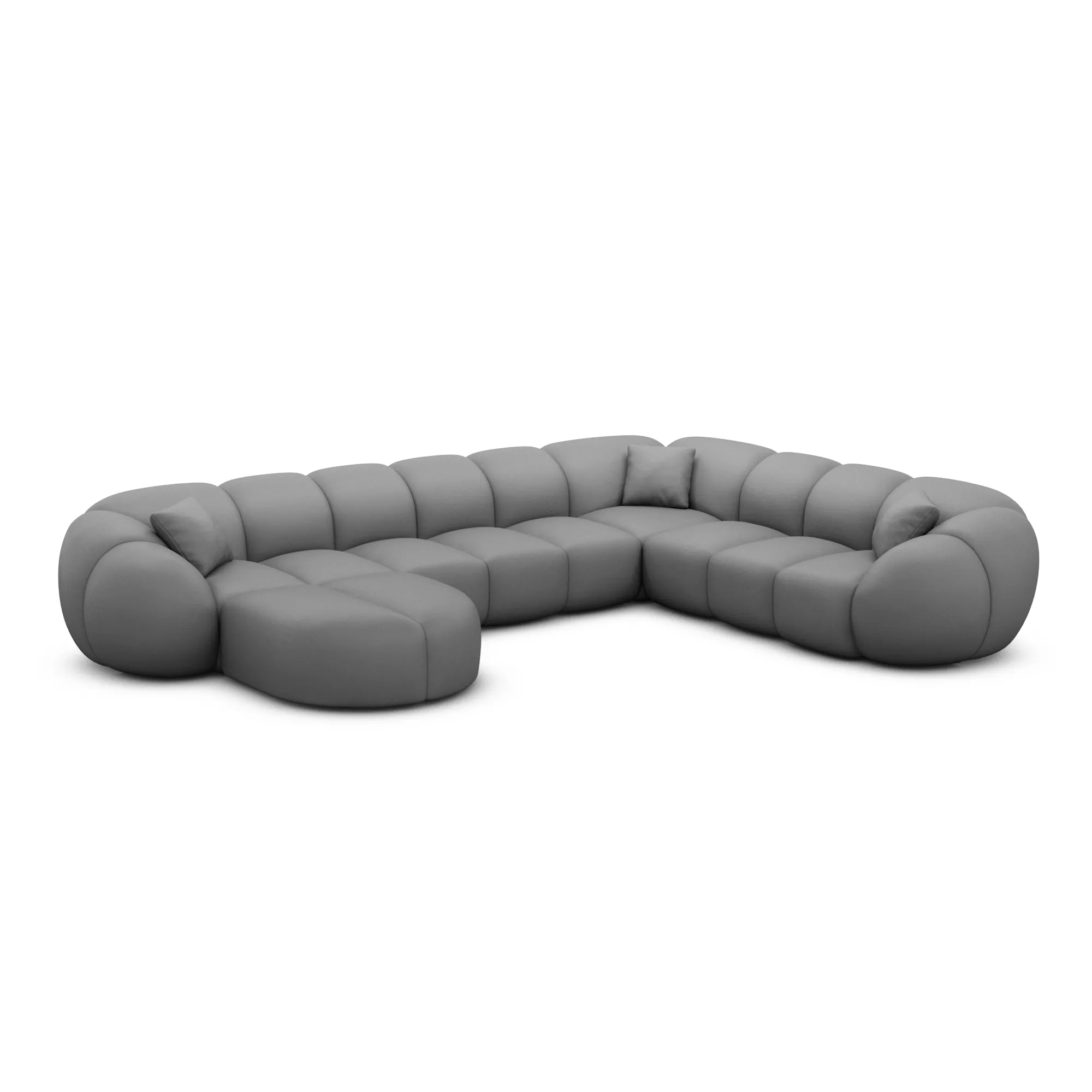 Echtleder U-Form XXL Wohnlandschaft Savira – Bild 38