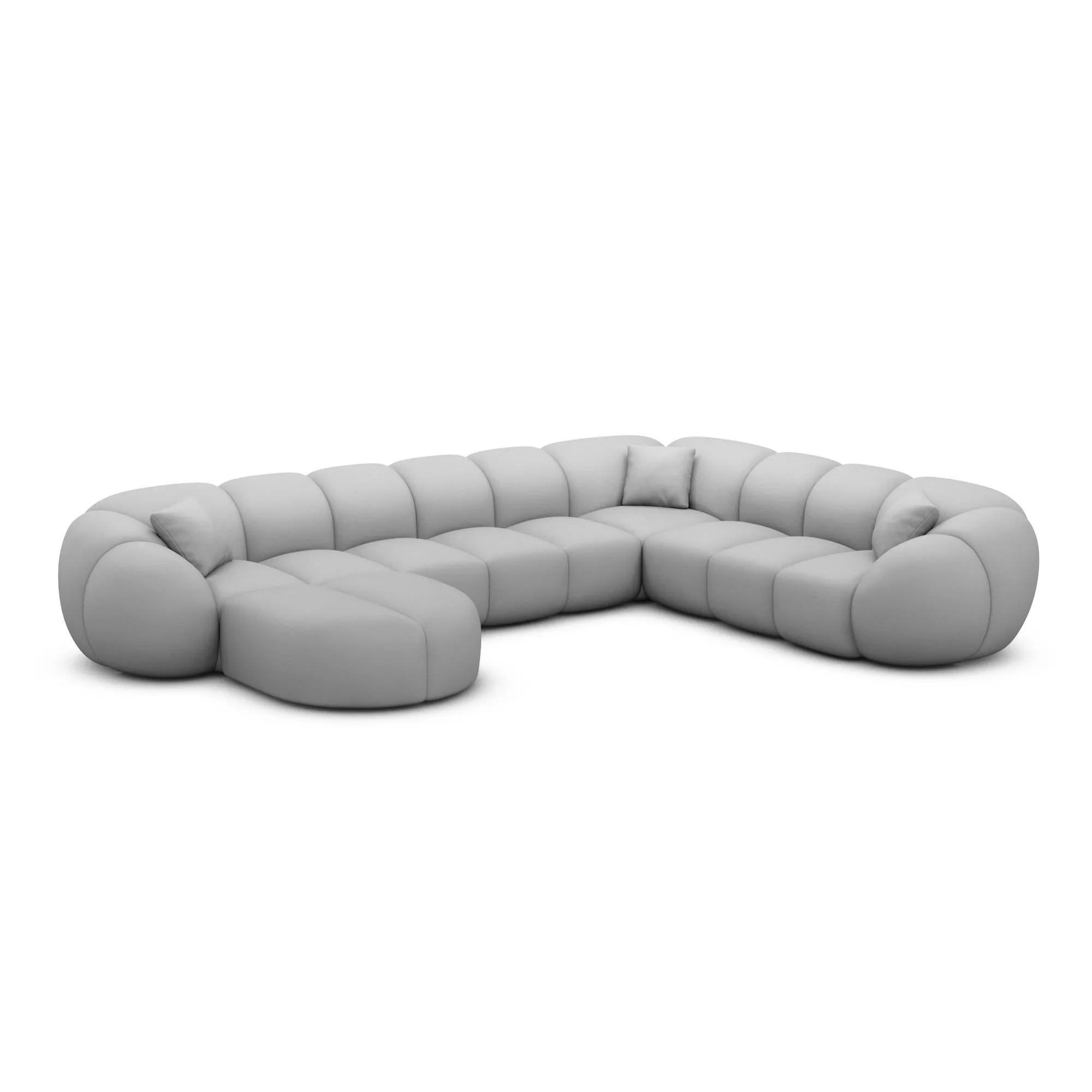 Echtleder U-Form XXL Wohnlandschaft Savira – Bild 41