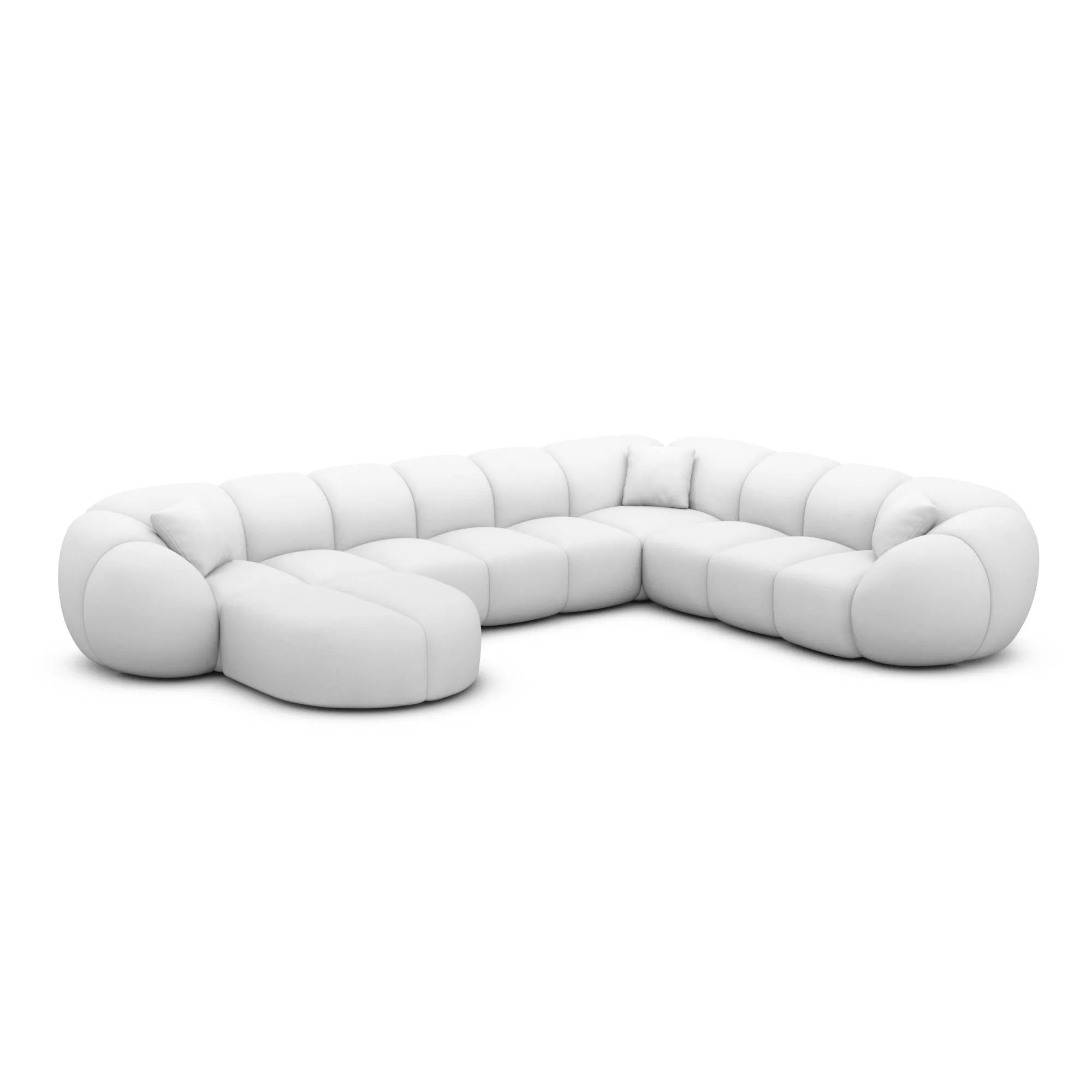 Echtleder U-Form XXL Wohnlandschaft Savira – Bild 44