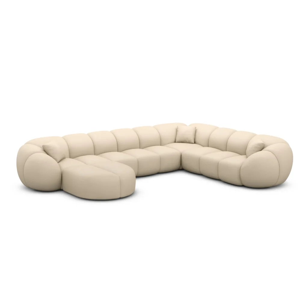 Kunstleder U-Form XXL Wohnlandschaft Savira