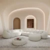 Bouclé U-Form XXL Wohnlandschaft Savira – Bild 5