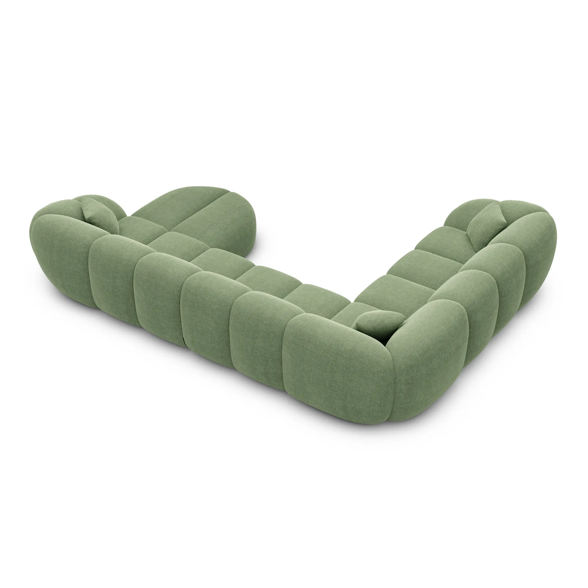 Strukturstoff U-Form XXL Wohnlandschaft Savira – Bild 53