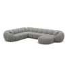 Strukturstoff U-Form XXL Wohnlandschaft Savira – Bild 54
