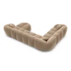 Samtstoff U-Form XXL Wohnlandschaft Savira – Bild 30