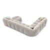 Samtstoff U-Form XXL Wohnlandschaft Savira – Bild 54