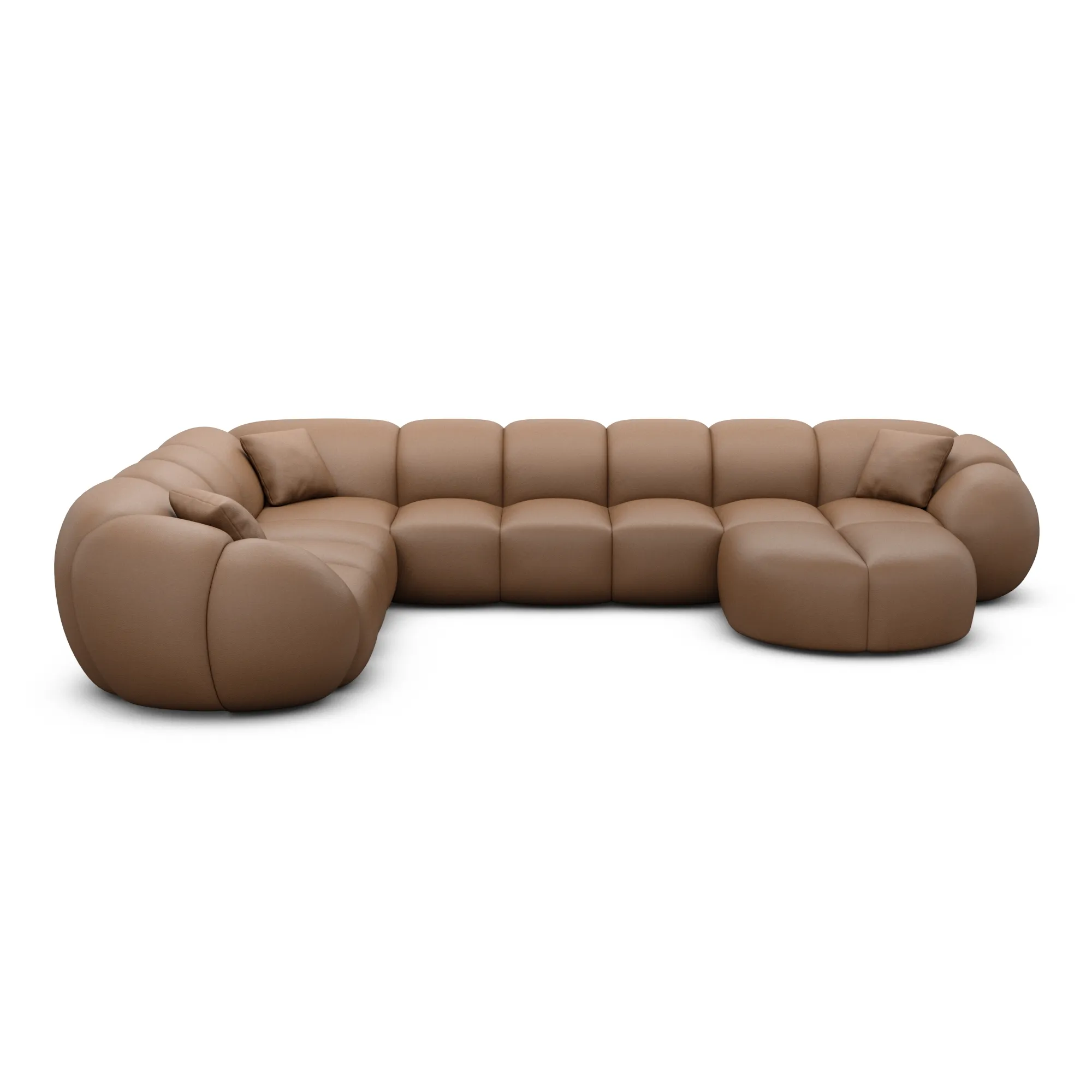 Echtleder U-Form XXL Wohnlandschaft Savira – Bild 54