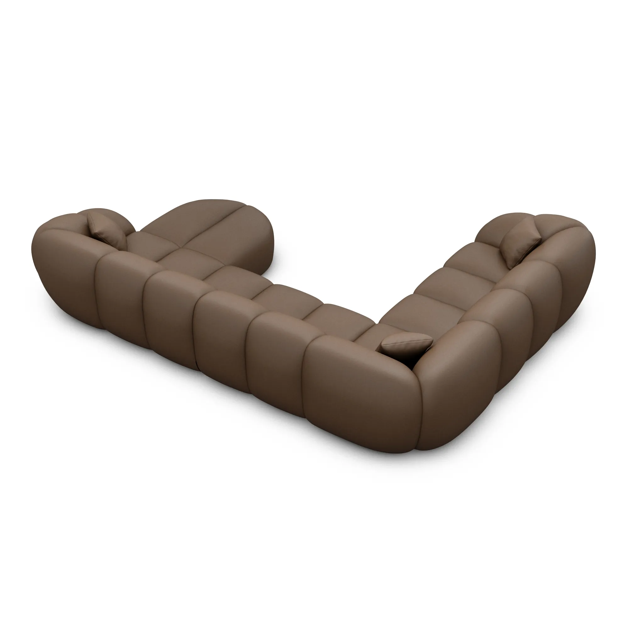 Echtleder U-Form XXL Wohnlandschaft Savira – Bild 61