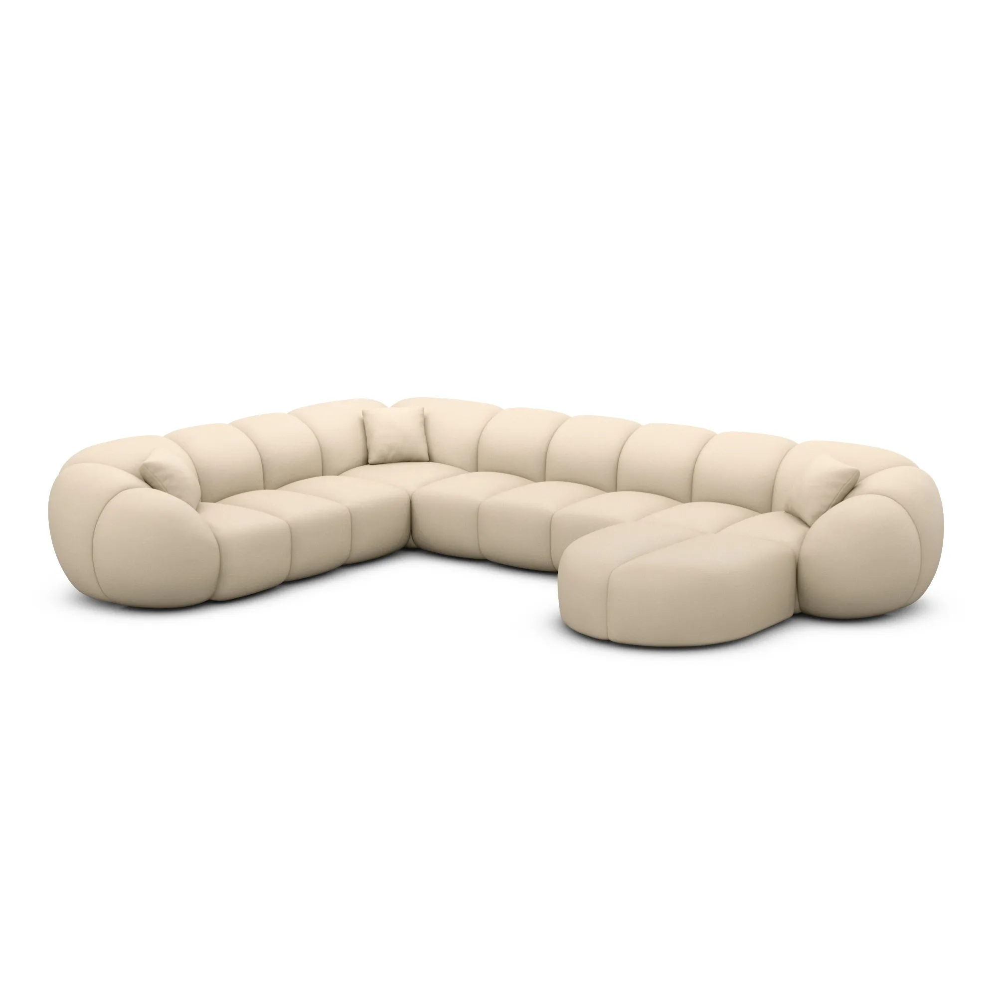 Kunstleder U-Form XXL Wohnlandschaft Savira – Bild 17