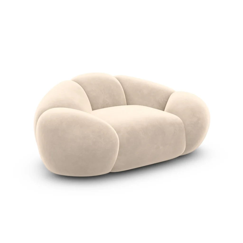 Samtstoff Sessel Solira