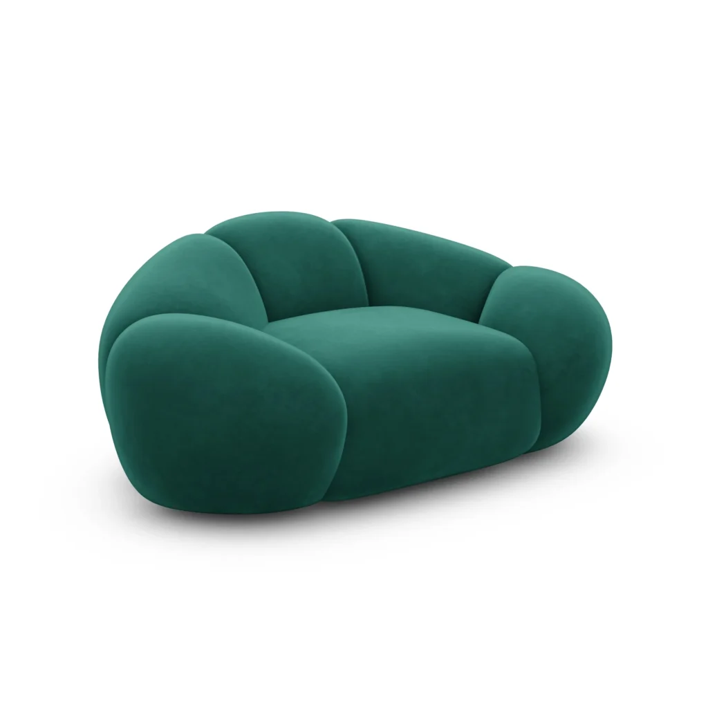 Samtstoff Sessel Solira