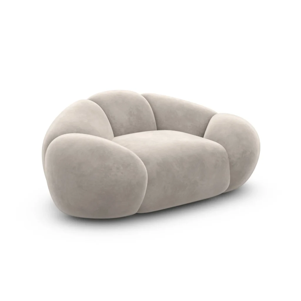 Samtstoff Sessel Solira