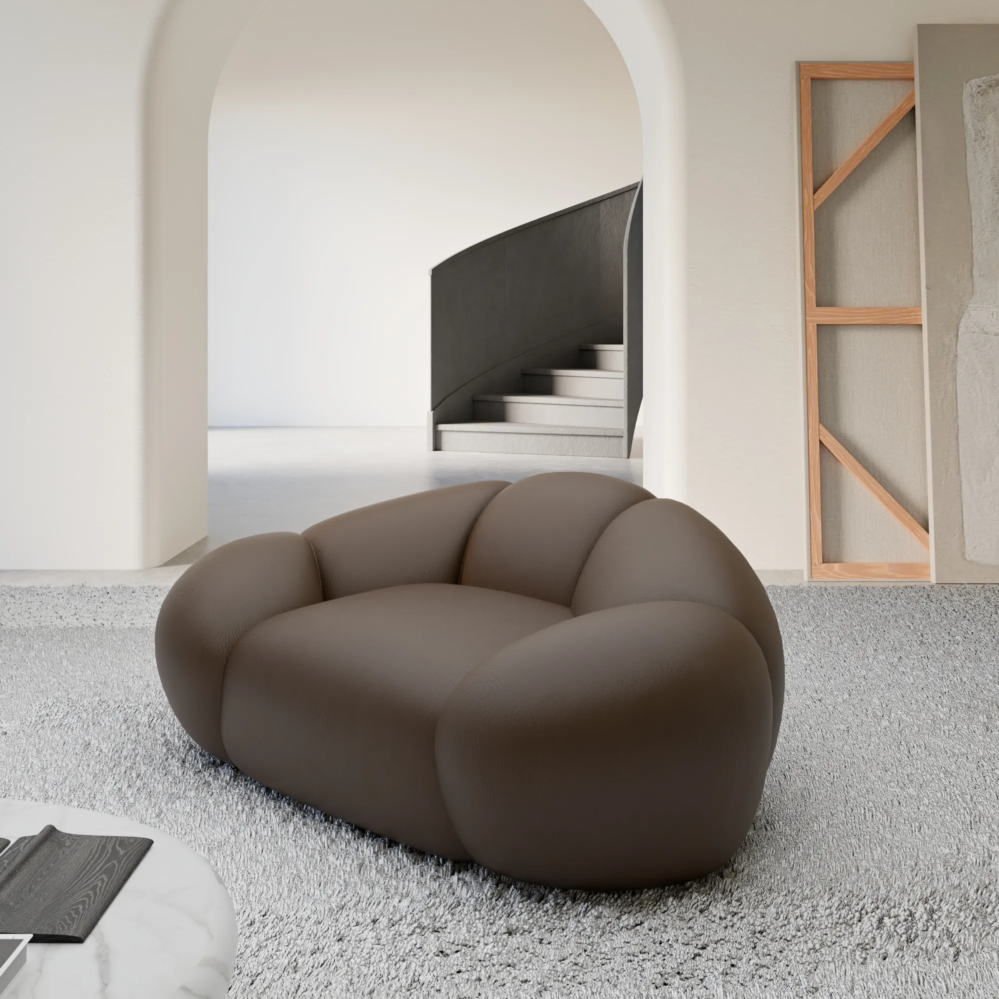 Kunstleder Sessel Solira