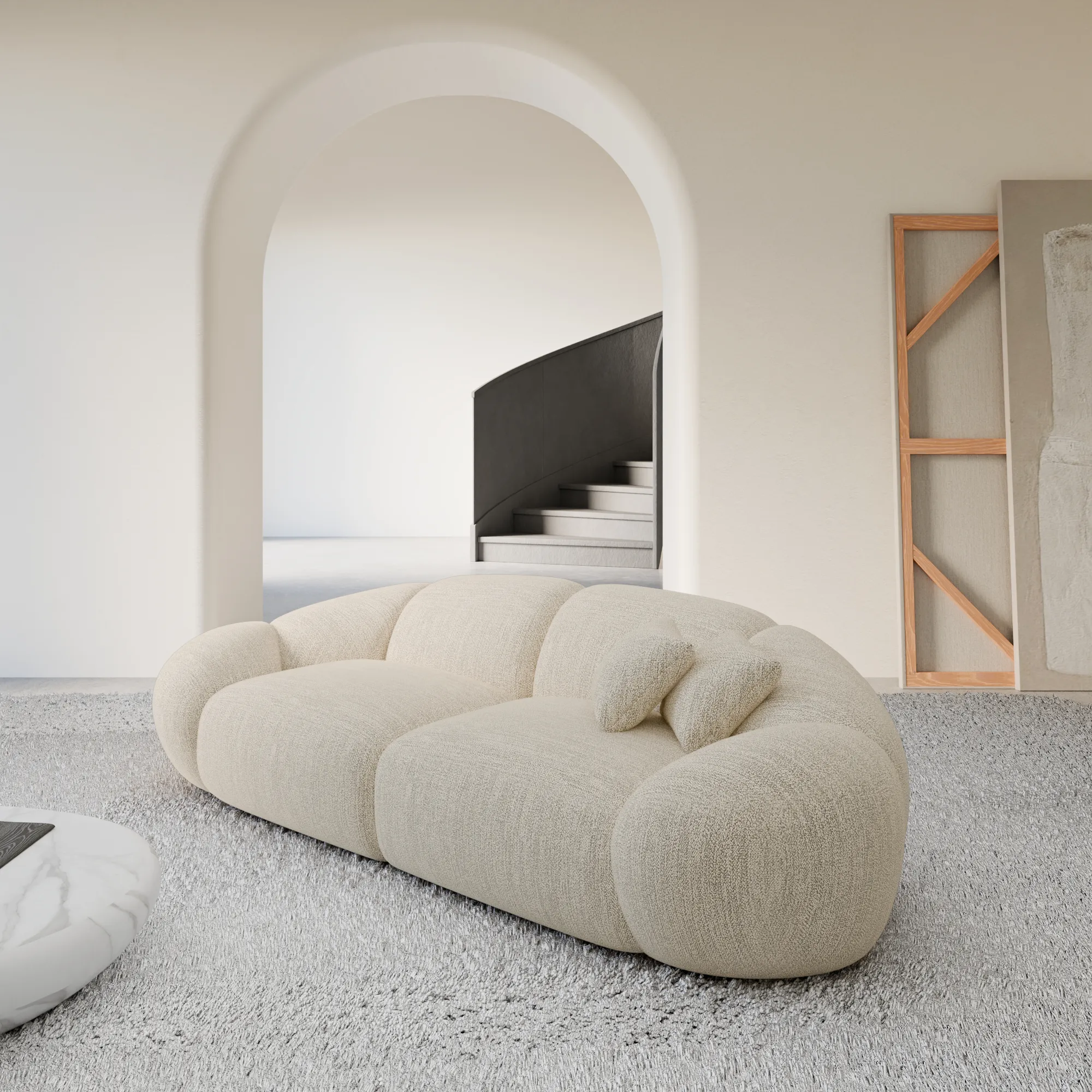 Strukturstoff 2-Sitzer Couch Solira – Bild 4
