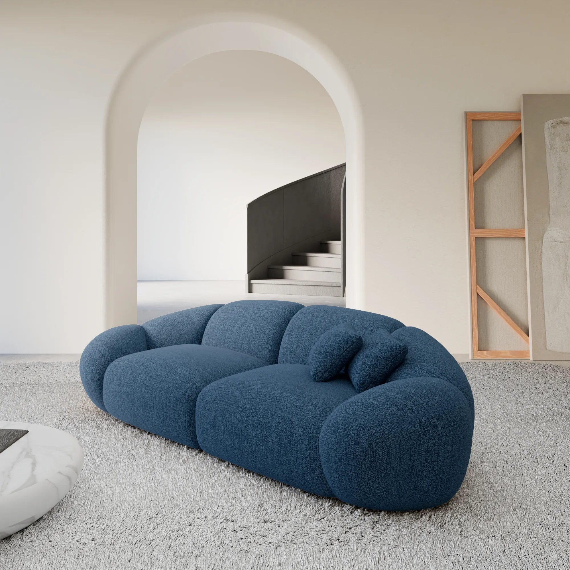 Strukturstoff 2-Sitzer Couch Solira – Bild 5
