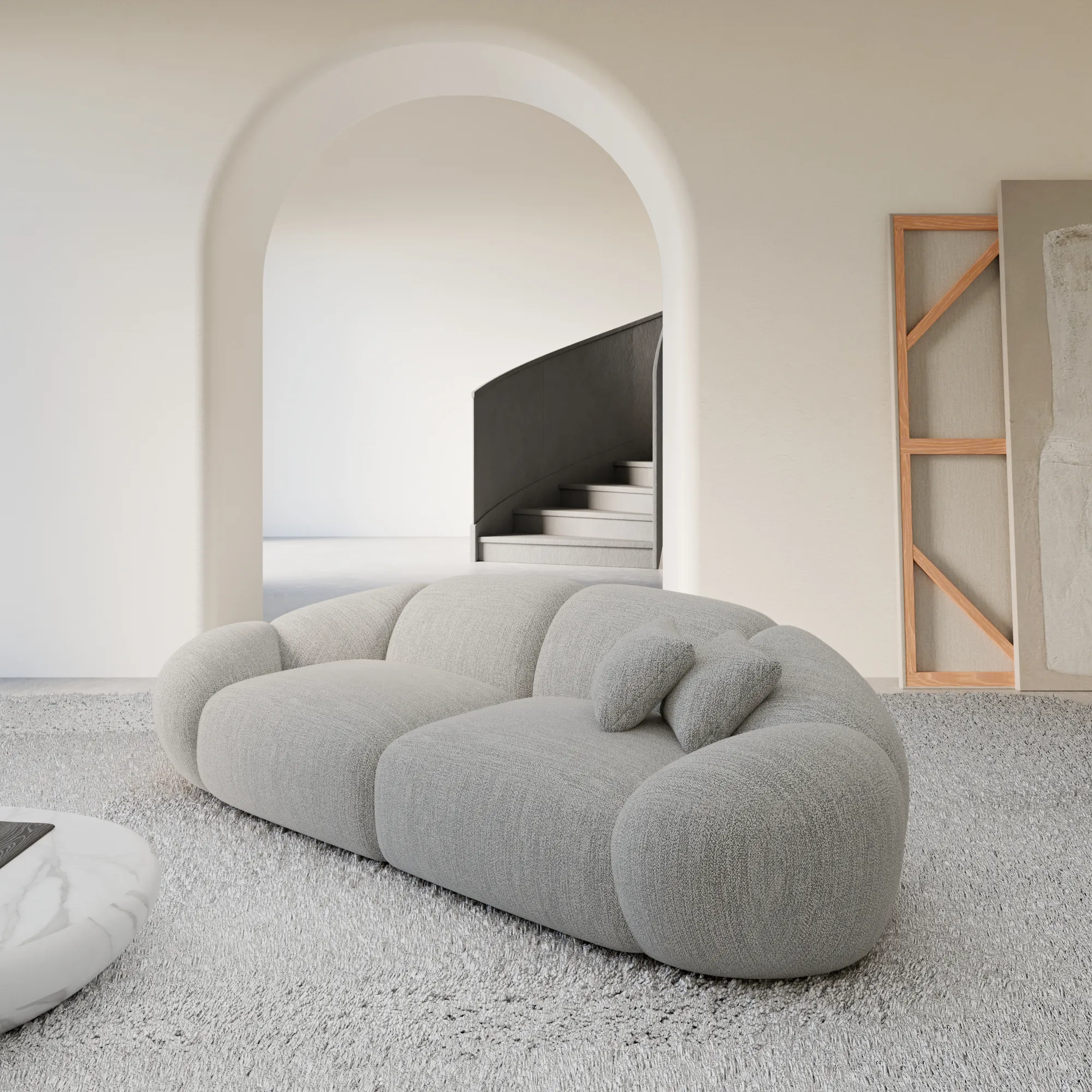 Strukturstoff 2-Sitzer Couch Solira – Bild 8