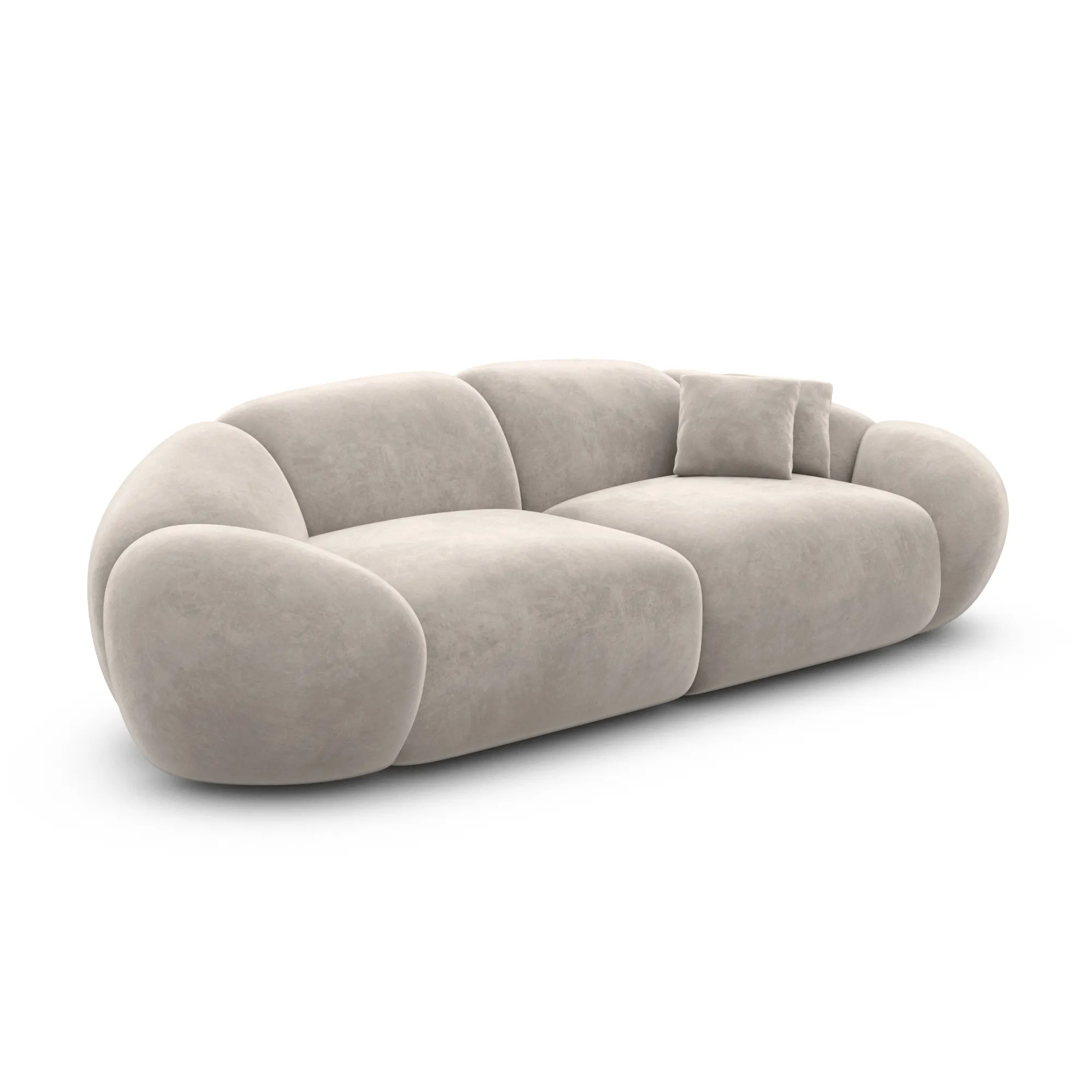 Samtstoff 2-Sitzer Couch Solira – Bild 13