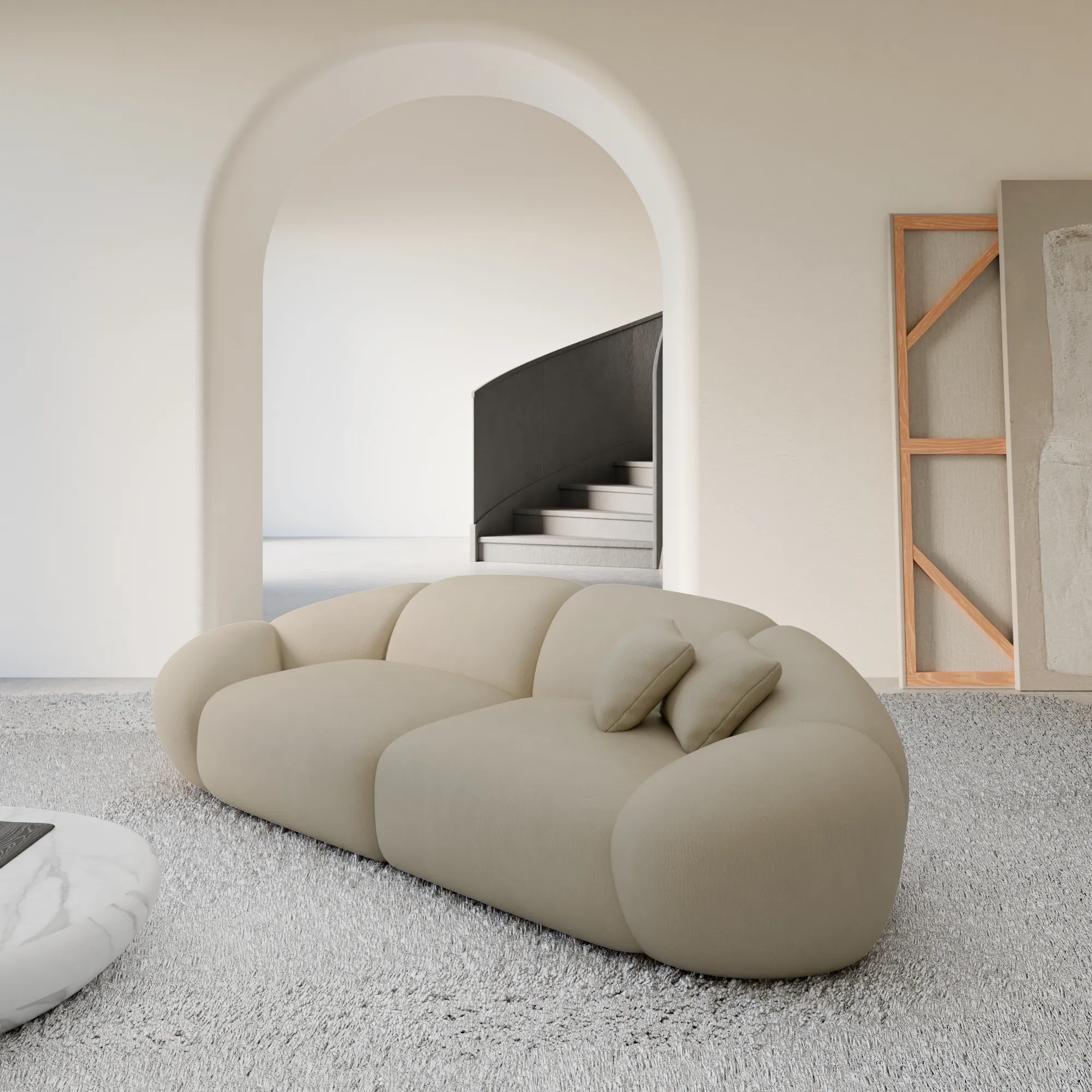 Echtleder 2-Sitzer Couch Solira – Bild 6