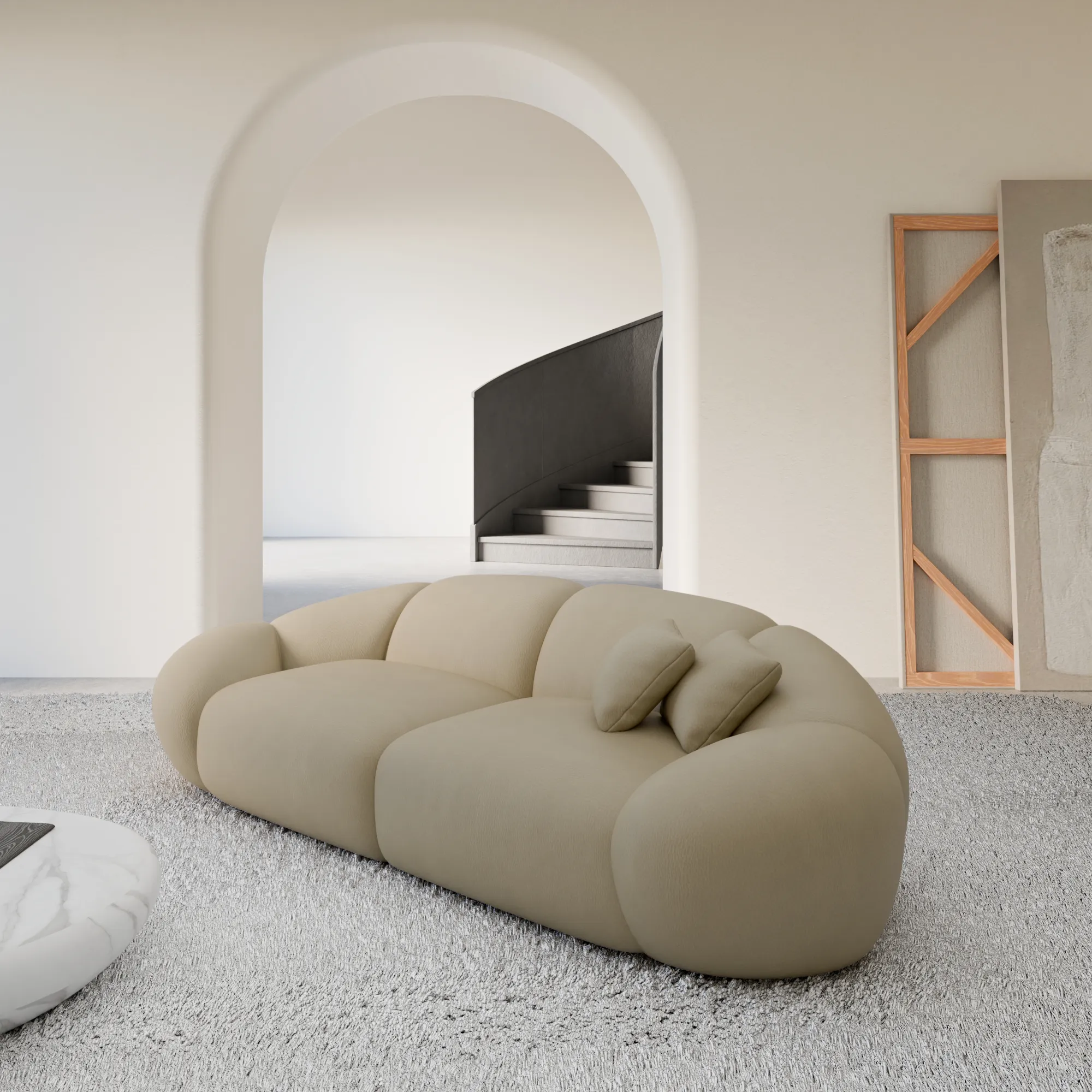 Echtleder 2-Sitzer Couch Solira