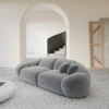 Samtstoff 3-Sitzer Couch Solira – Bild 4