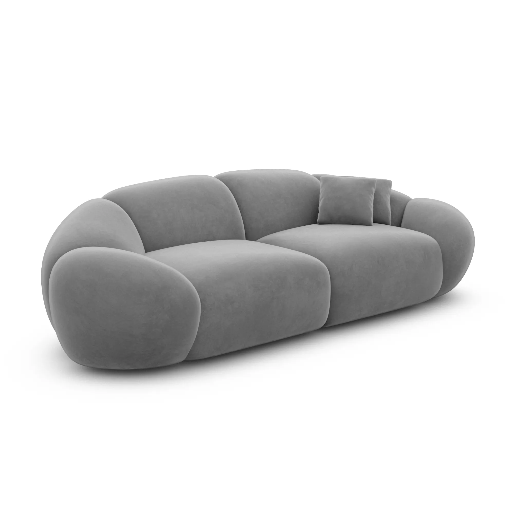 Samtstoff 3-Sitzer Couch Solira – Bild 28