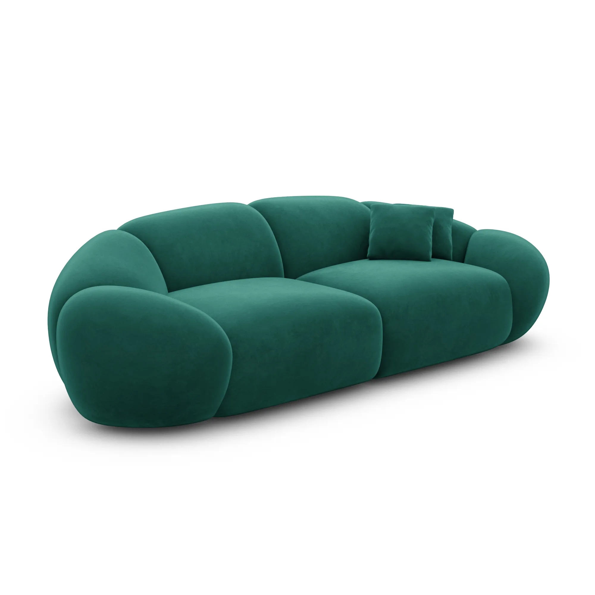 Samtstoff 3-Sitzer Couch Solira – Bild 31