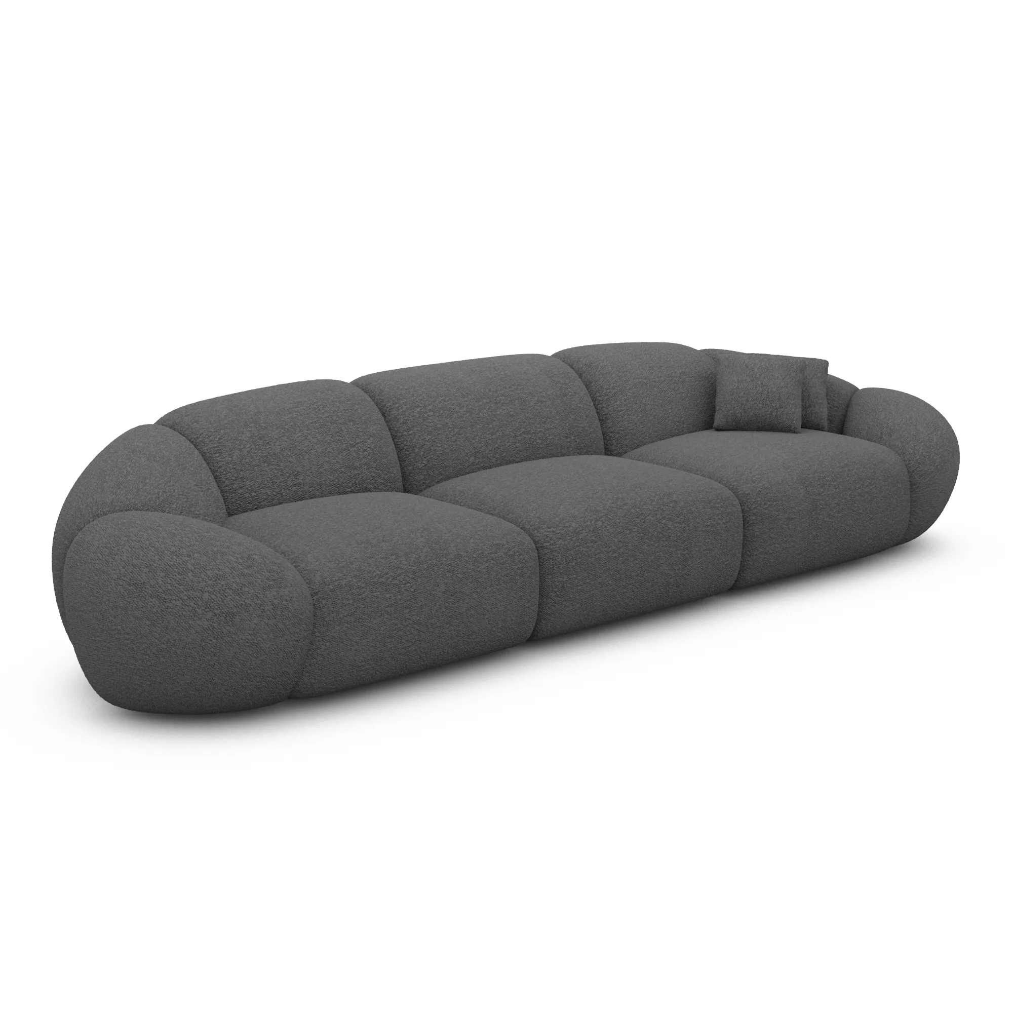 Bouclé 4-Sitzer Couch Solira – Bild 10