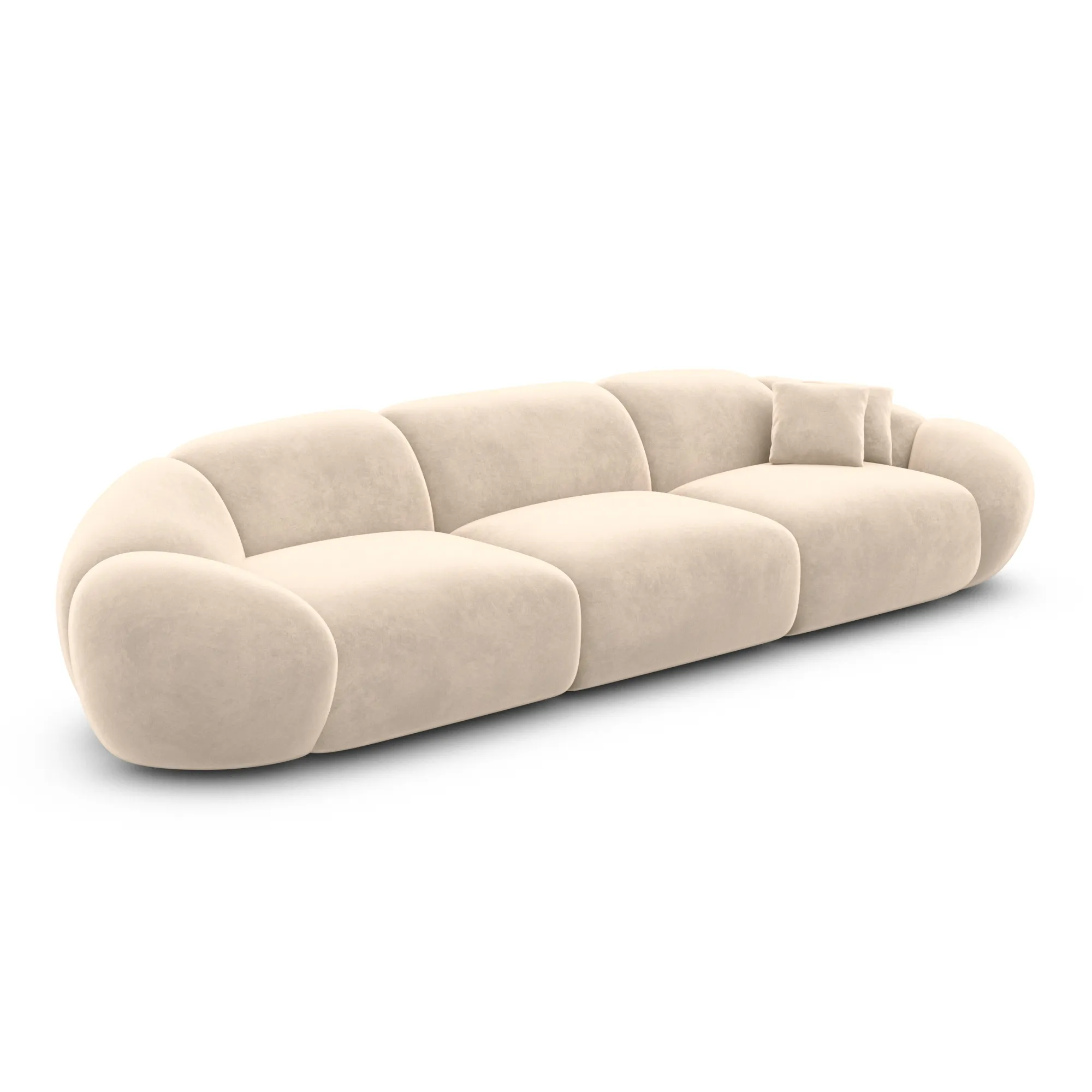 Samtstoff 4-Sitzer Couch Solira – Bild 22