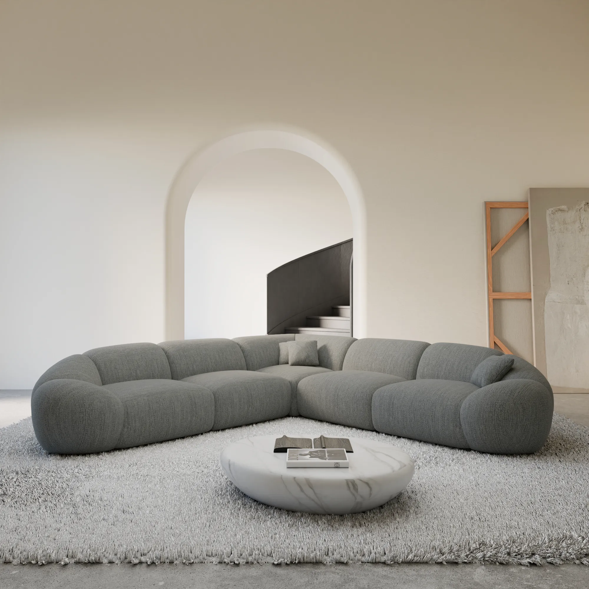 Strukturstoff Ecksofa Solira – Bild 5