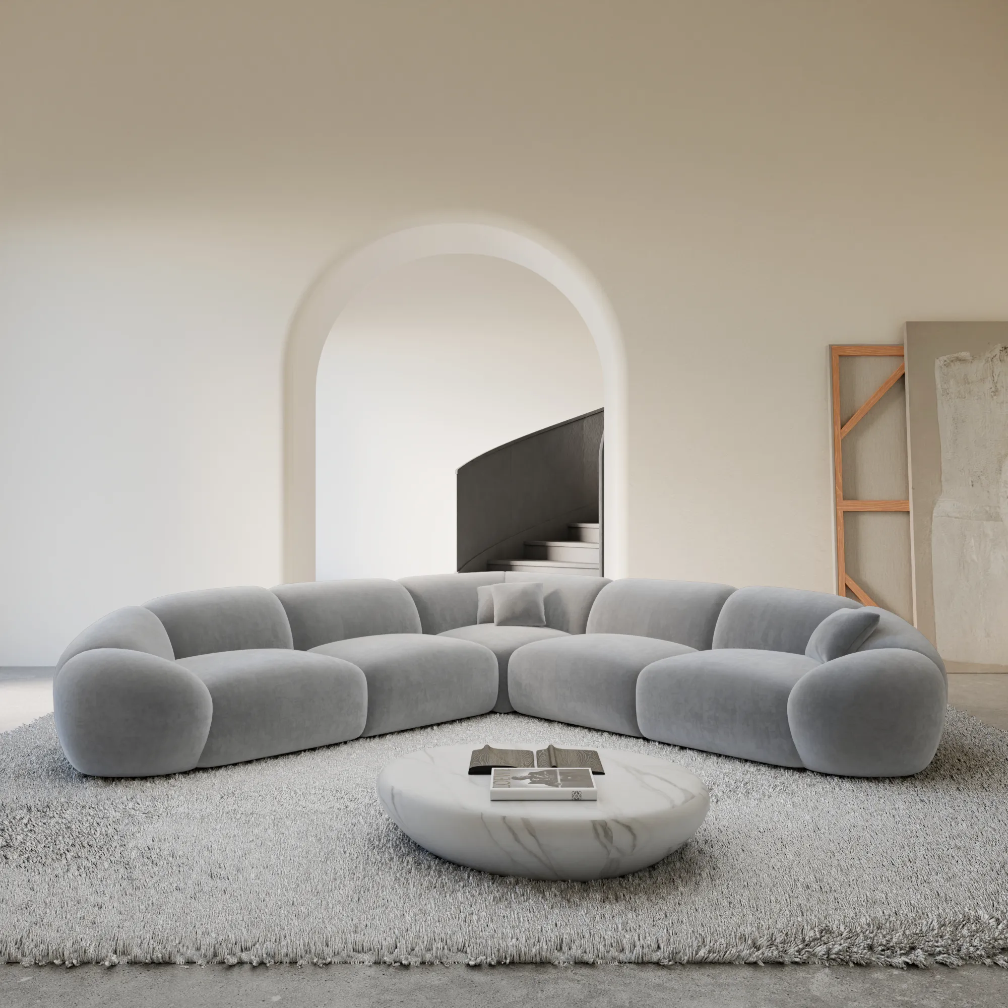 Samtstoff Ecksofa Solira – Bild 7