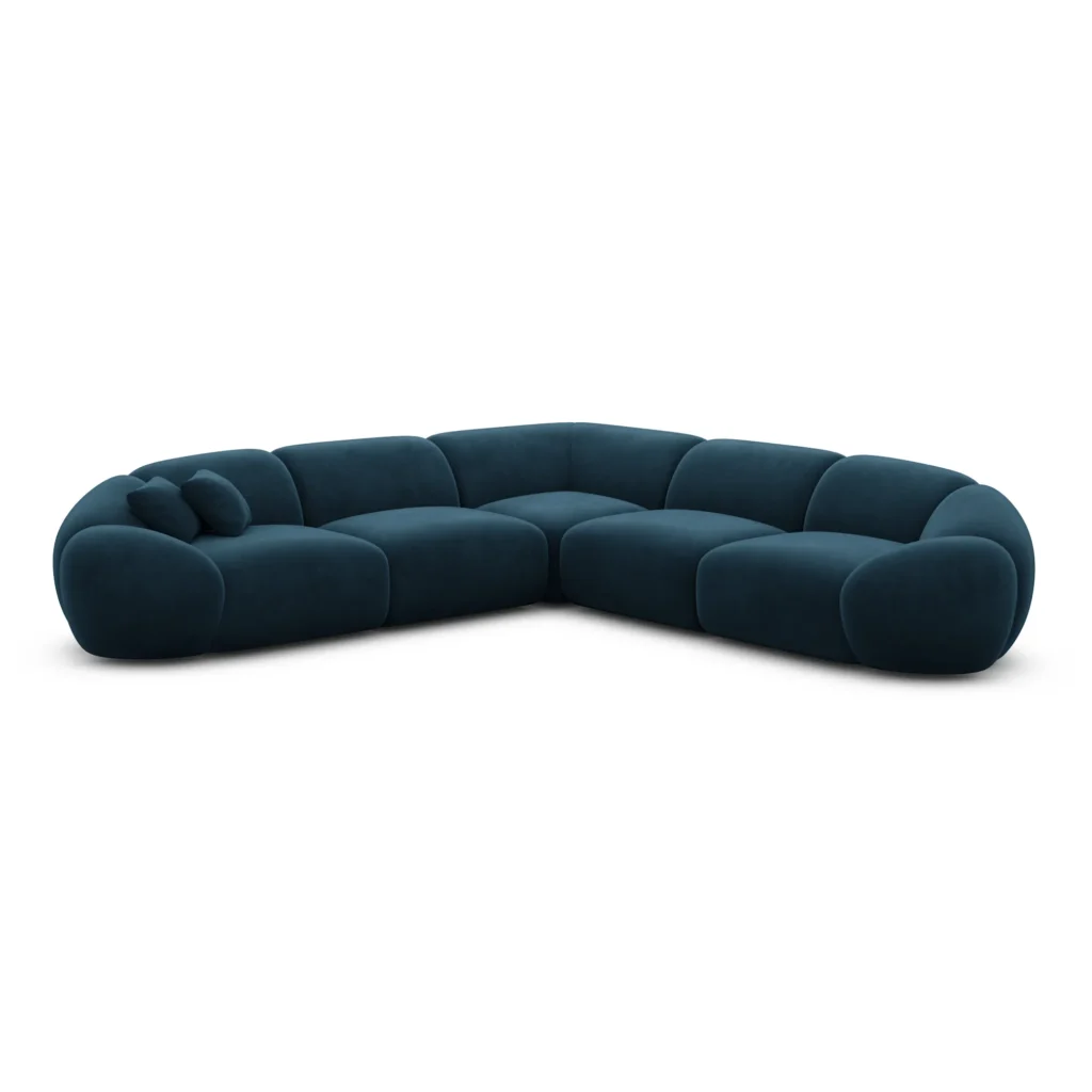 Samtstoff Ecksofa Solira