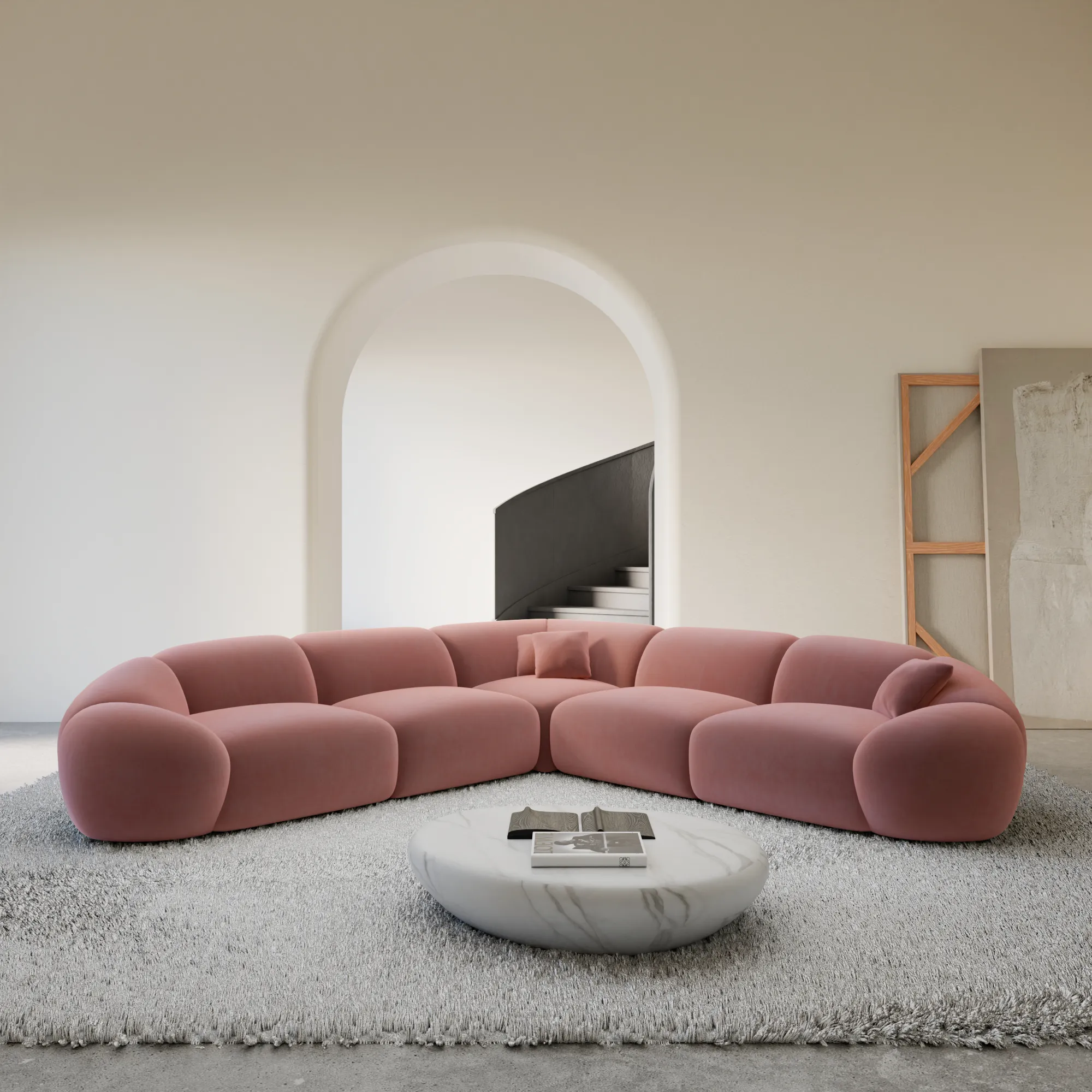 Samtstoff Ecksofa Solira – Bild 9