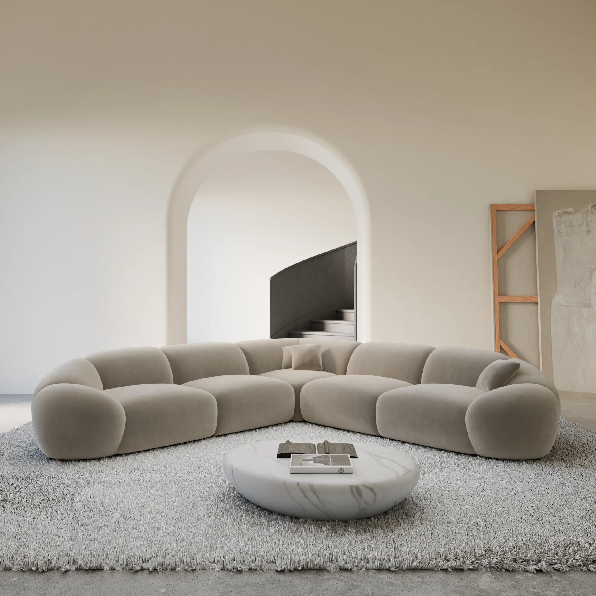 Samtstoff Ecksofa Solira – Bild 12