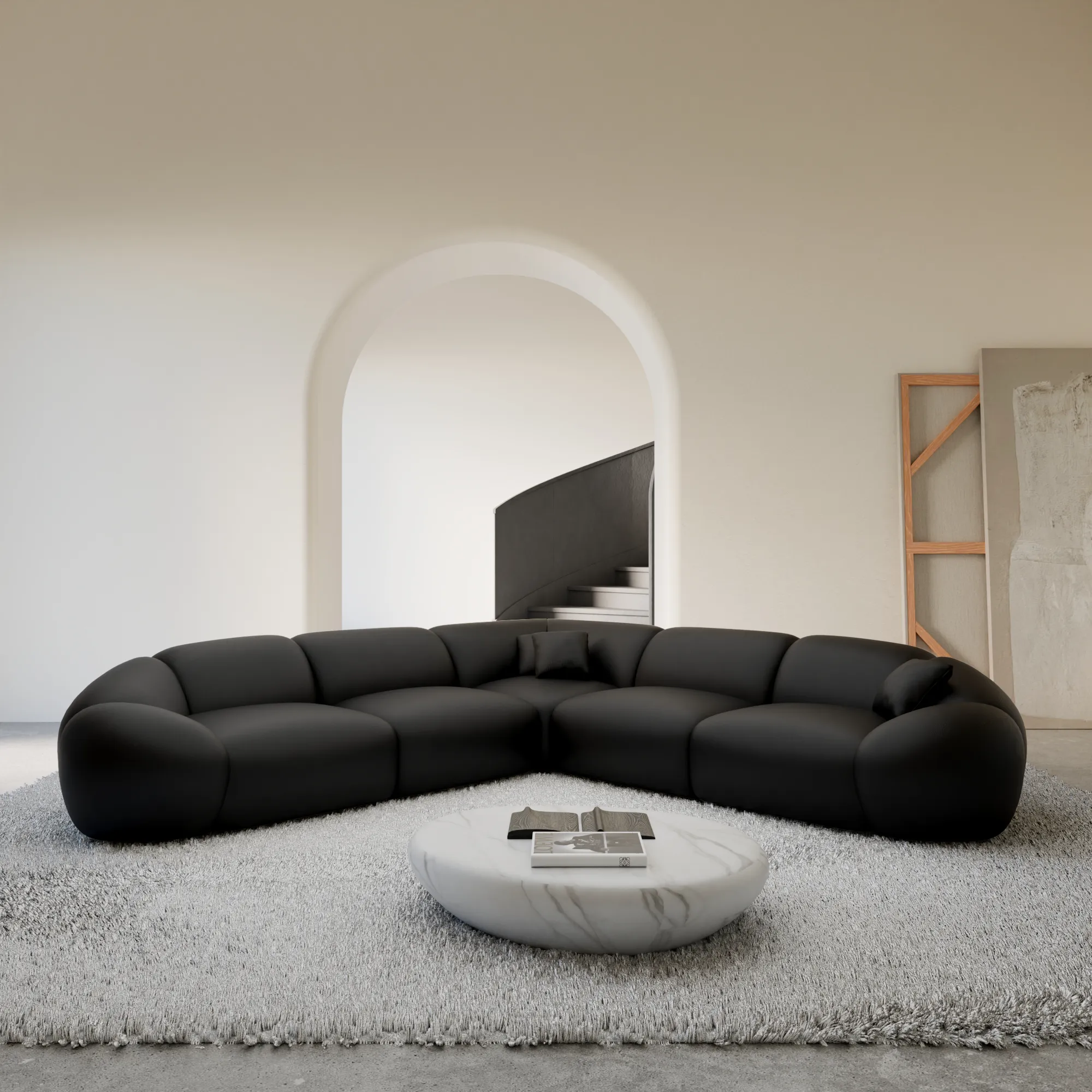 Echtleder Ecksofa Solira – Bild 5