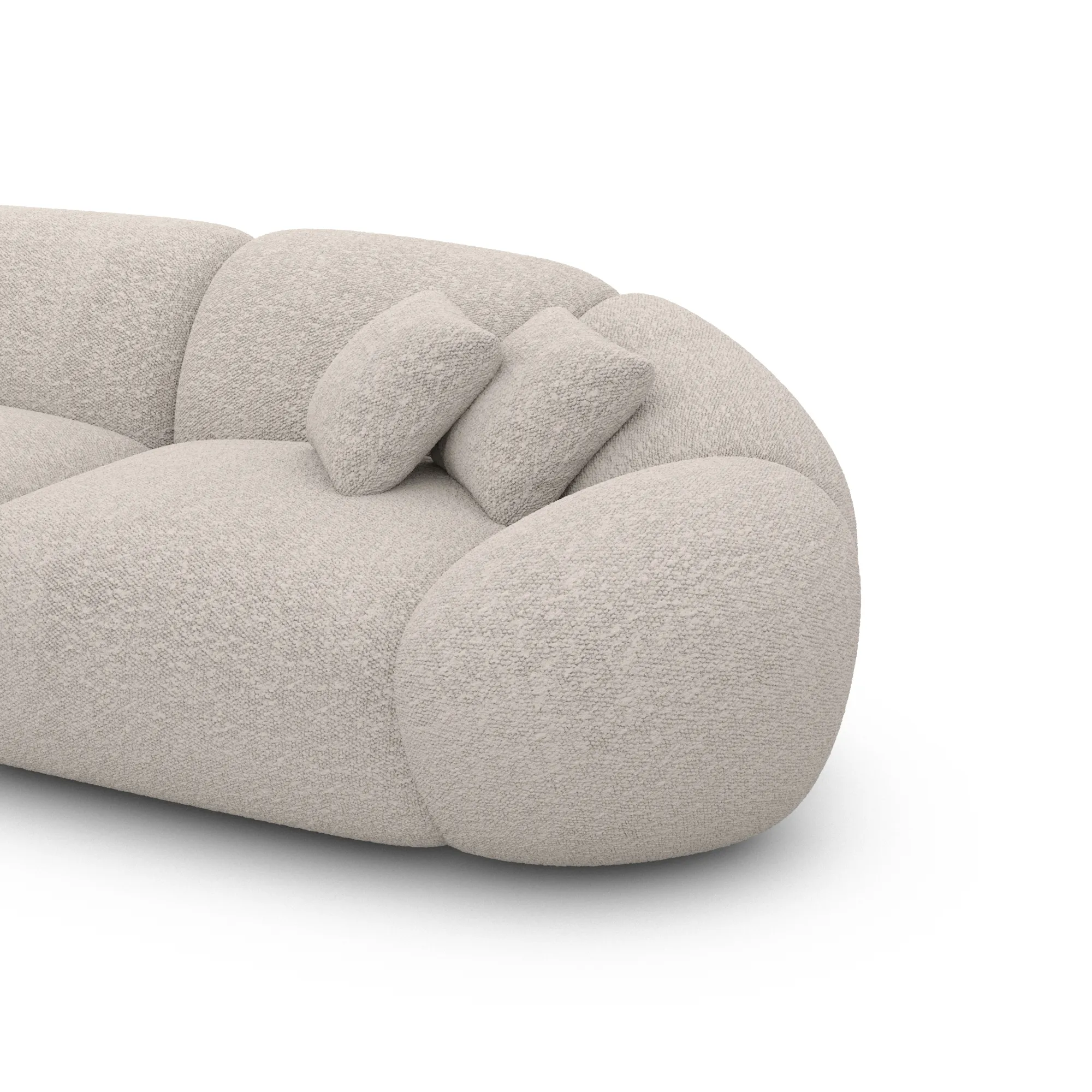 Bouclé 4-Sitzer Couch Solira – Bild 14