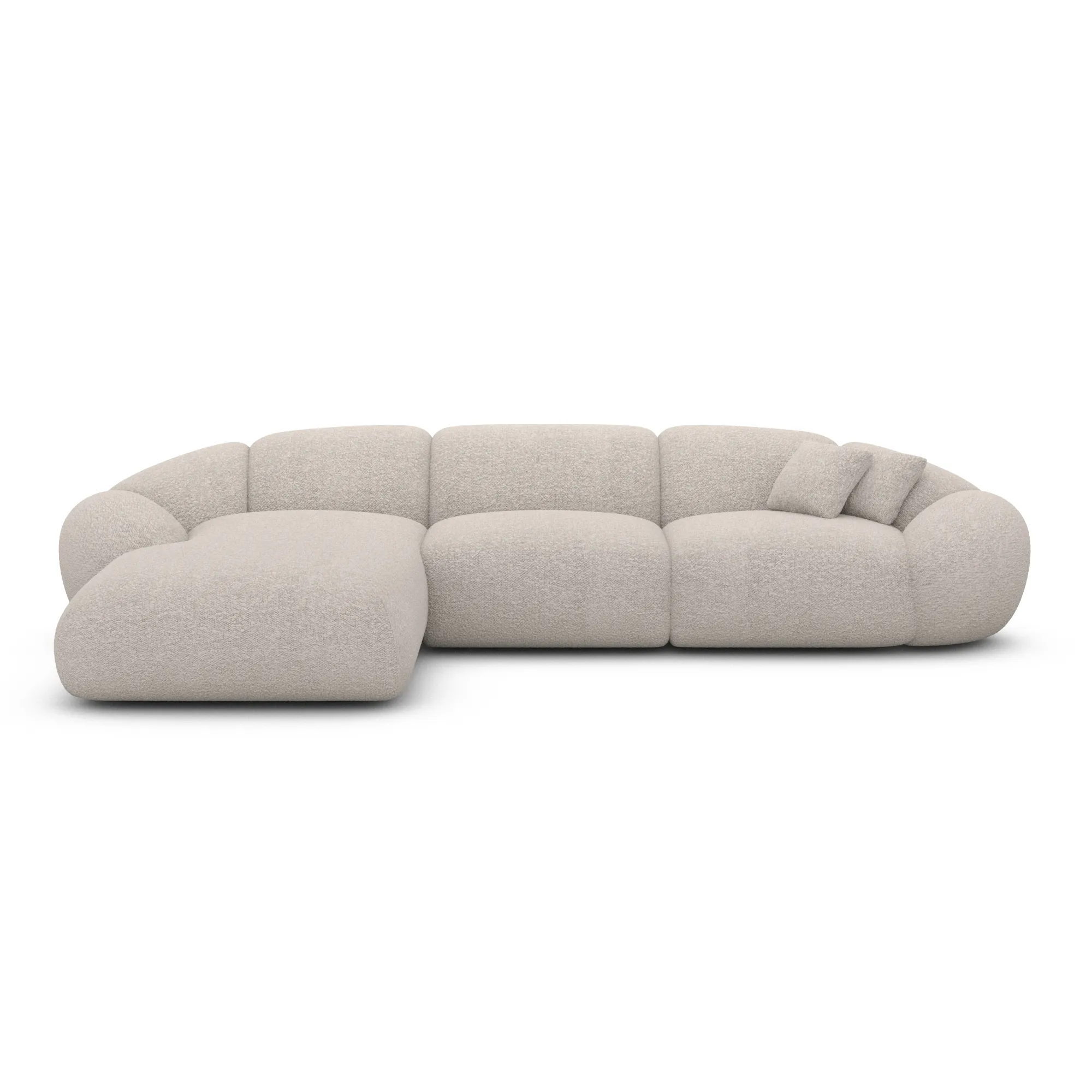 Bouclé L-Form Sofa Solira – Bild 14