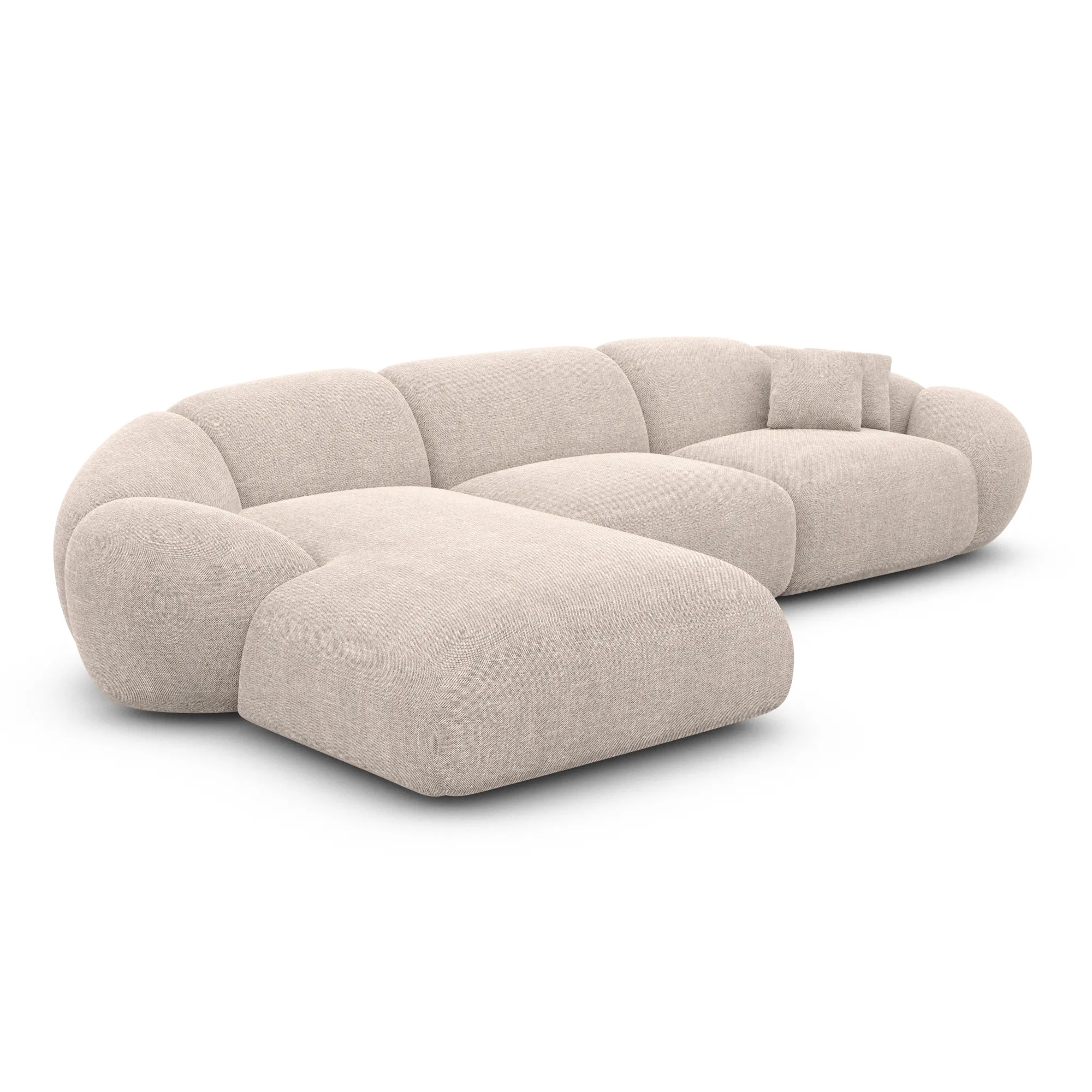Strukturstoff L-Form Sofa Solira – Bild 72