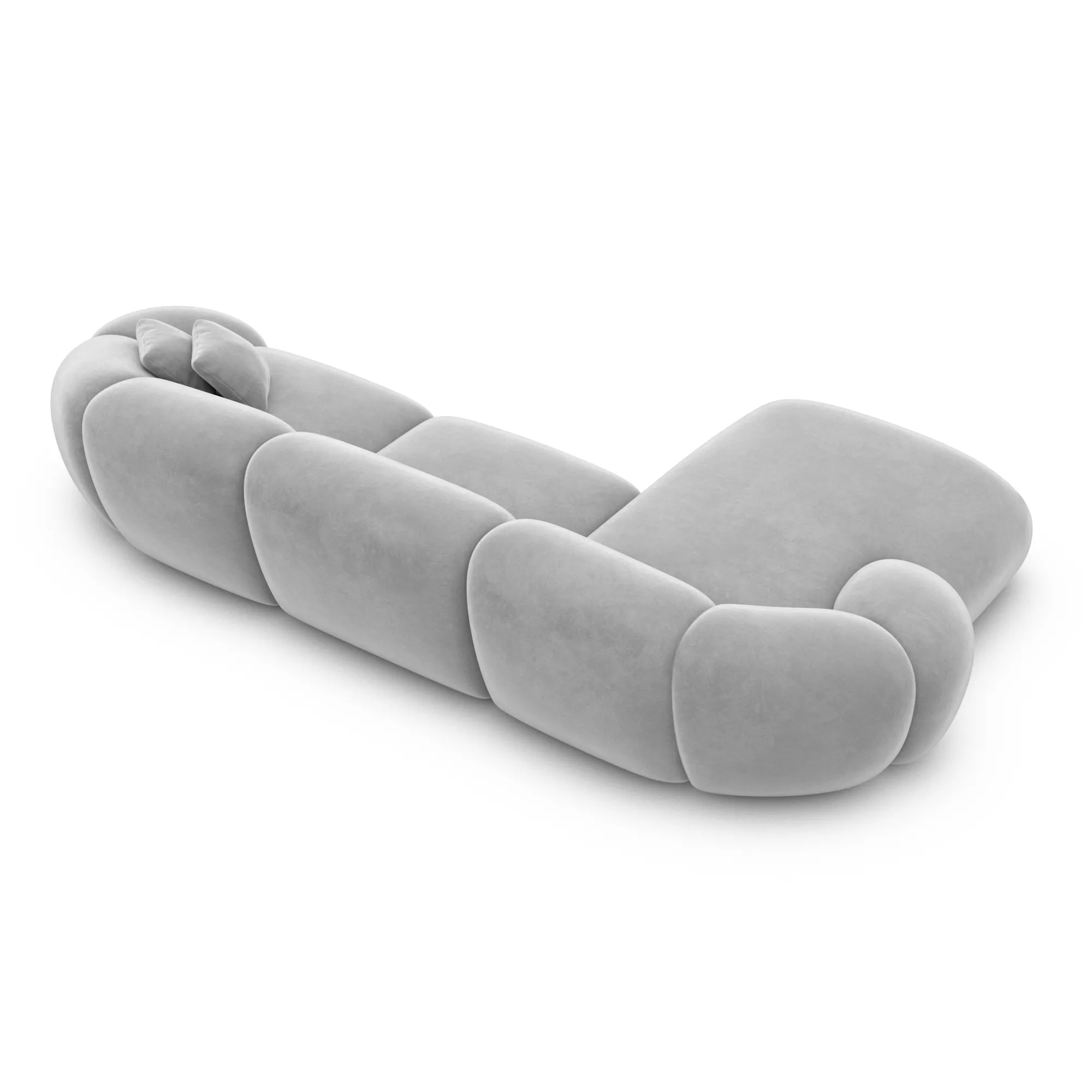 Samtstoff L-Form Sofa Solira – Bild 96