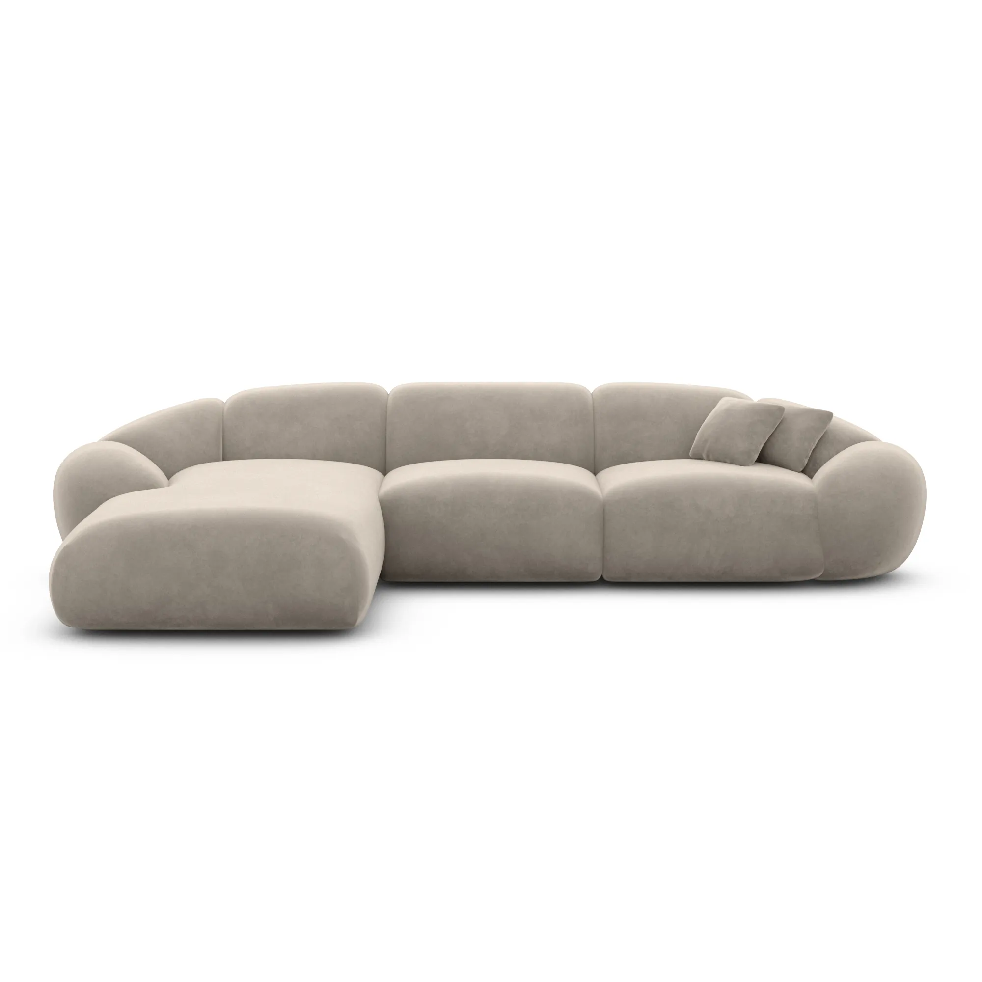 Samtstoff L-Form Sofa Solira – Bild 38