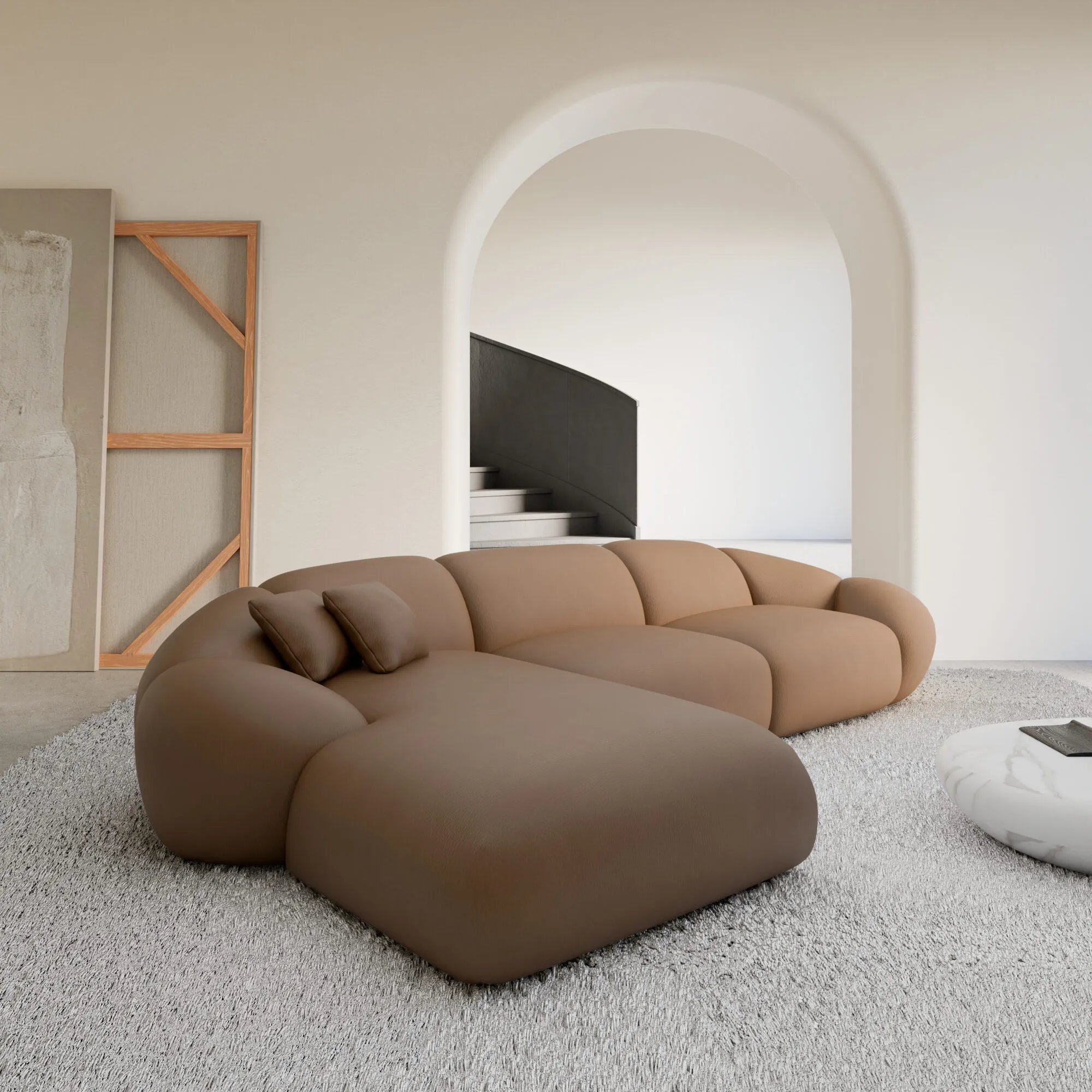 Kunstleder L-Form Sofa Solira
