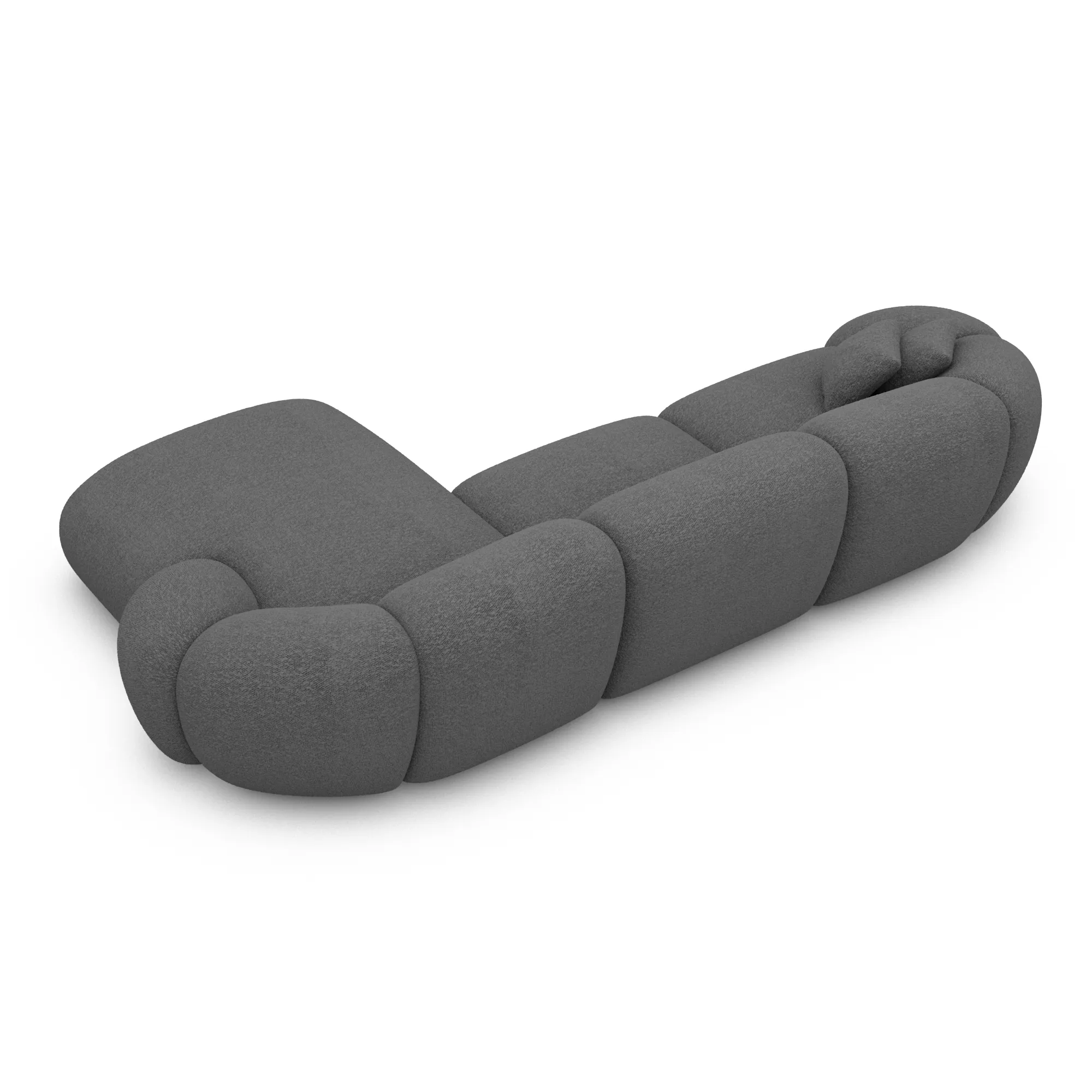 Bouclé L-Form Sofa Solira – Bild 21