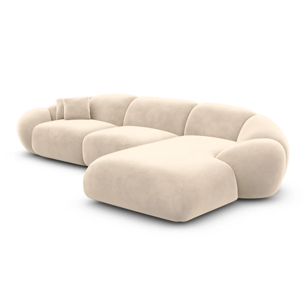 Samtstoff L-Form Sofa Solira