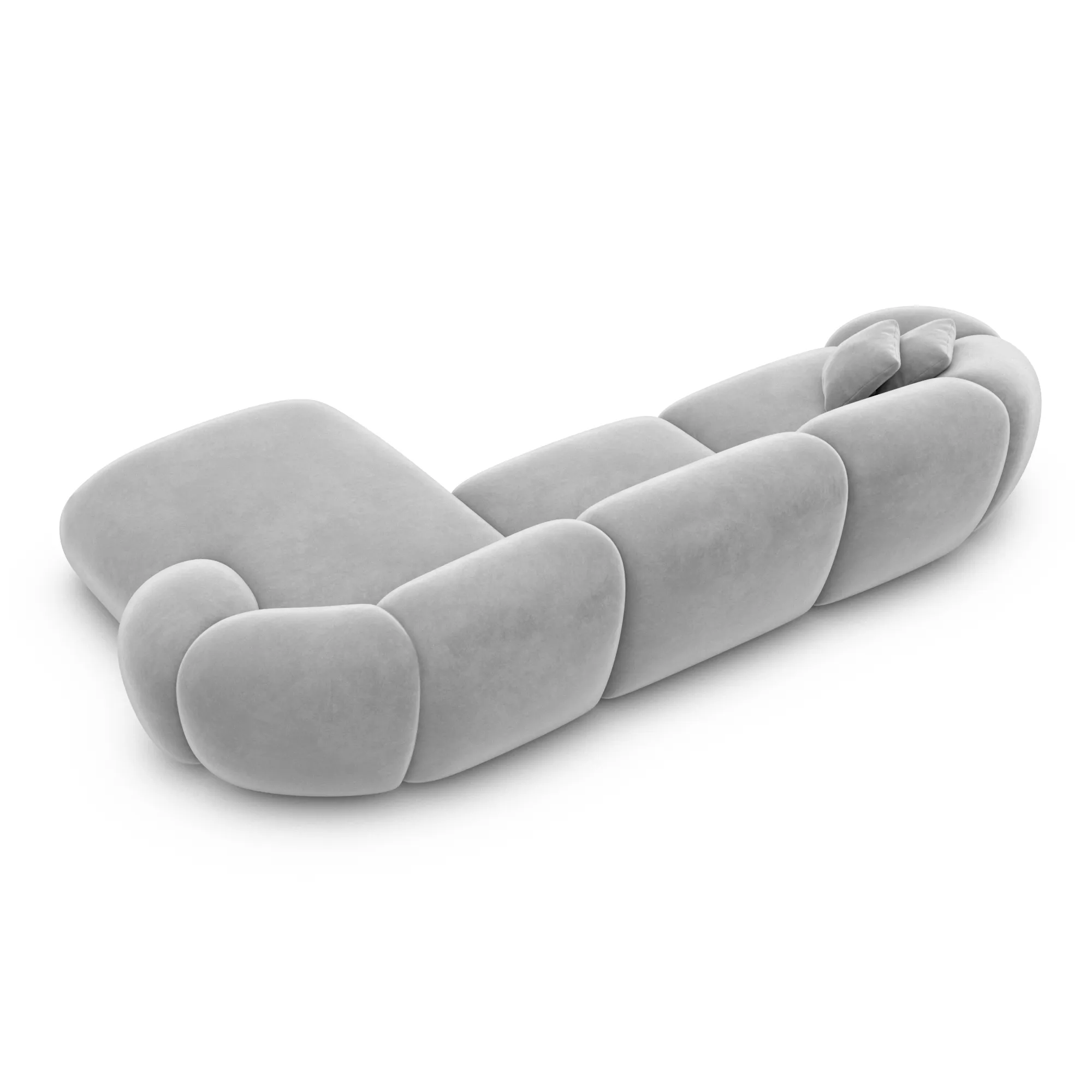 Samtstoff L-Form Sofa Solira – Bild 60