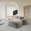 Samtstoff L-Form Sofa Solira – Bild 6