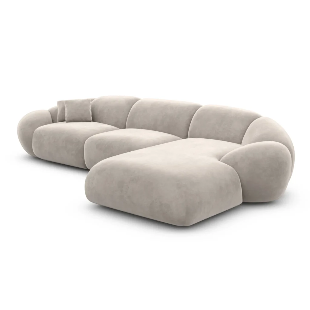 Samtstoff L-Form Sofa Solira