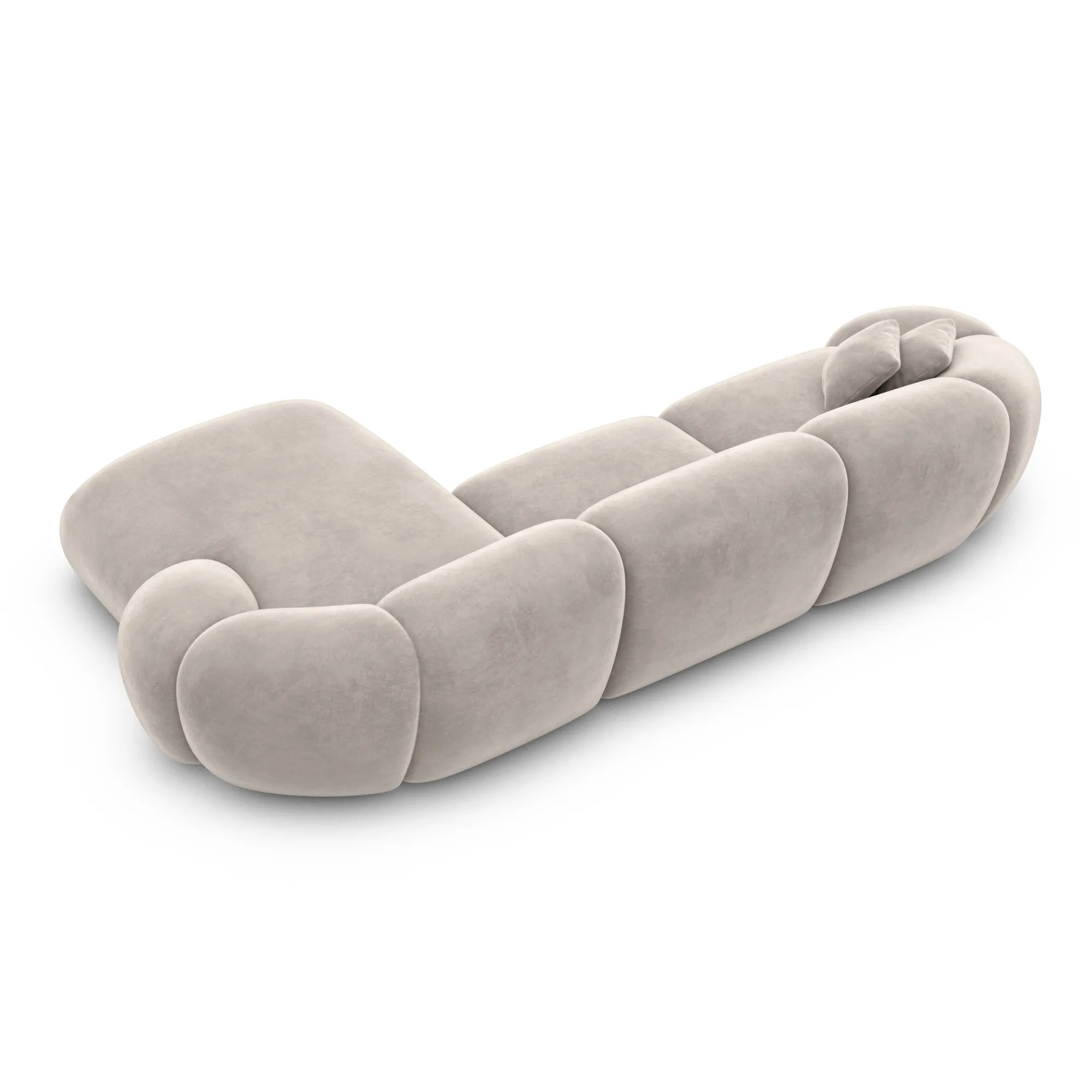 Samtstoff L-Form Sofa Solira – Bild 72