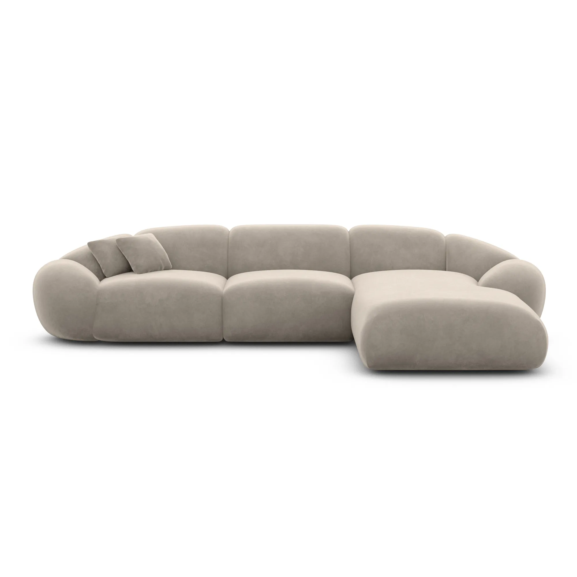 Samtstoff L-Form Sofa Solira – Bild 74