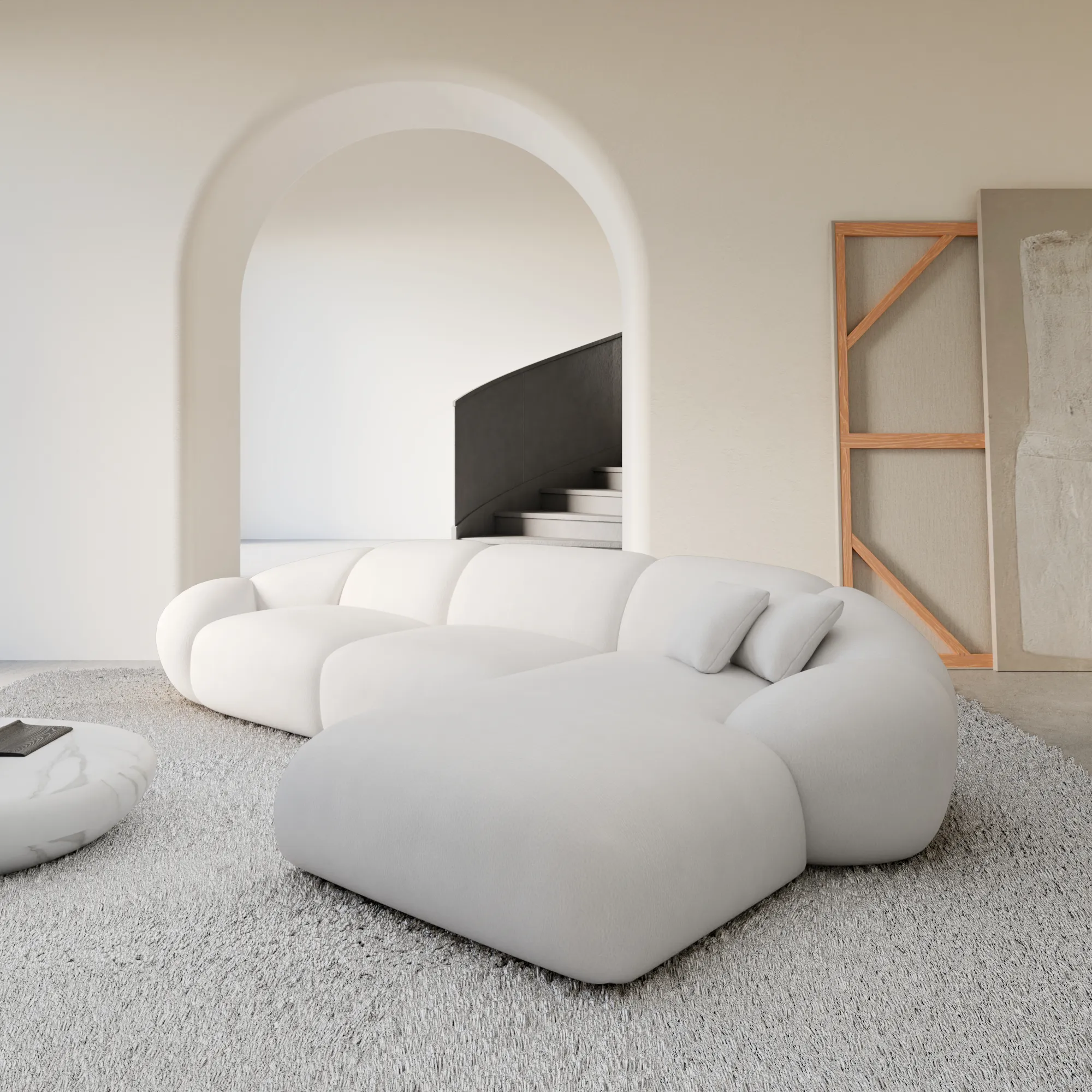Kunstleder L-Form Sofa Solira – Bild 14