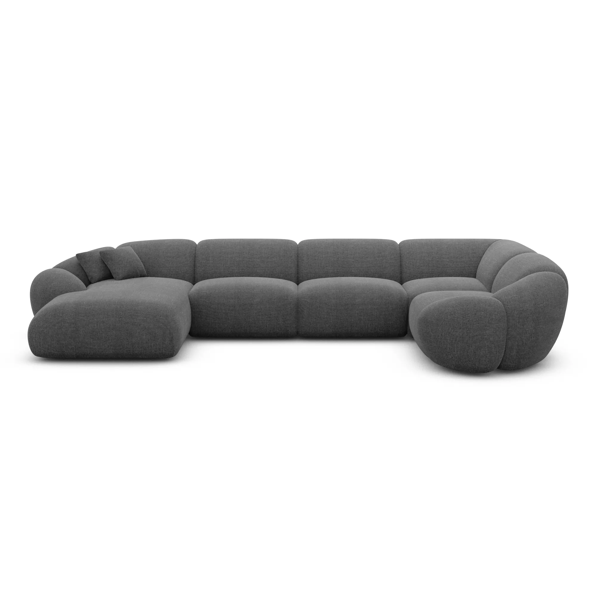 Strukturstoff U-Form XL Wohnlandschaft Solira – Bild 22