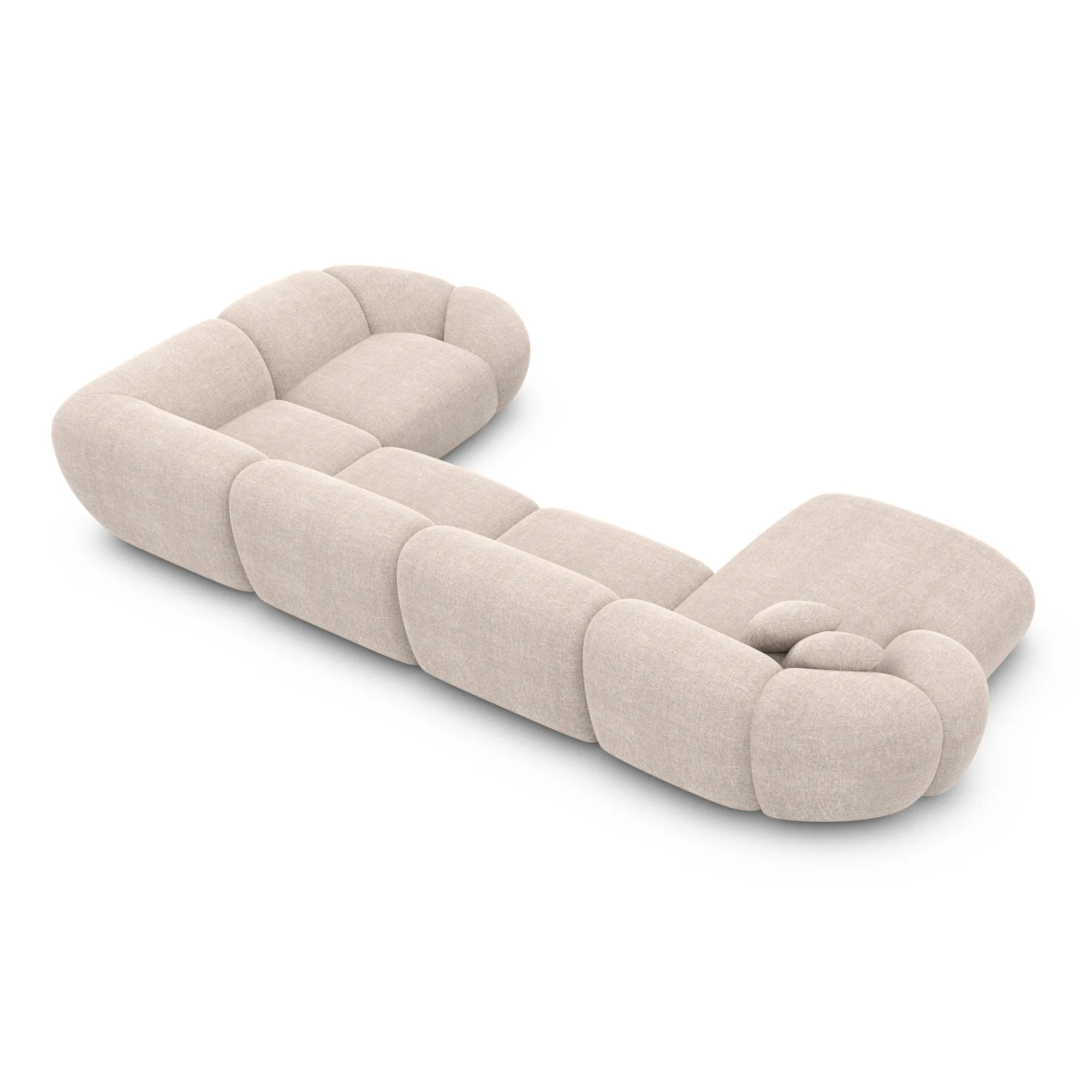 Strukturstoff U-Form XL Wohnlandschaft Solira – Bild 26