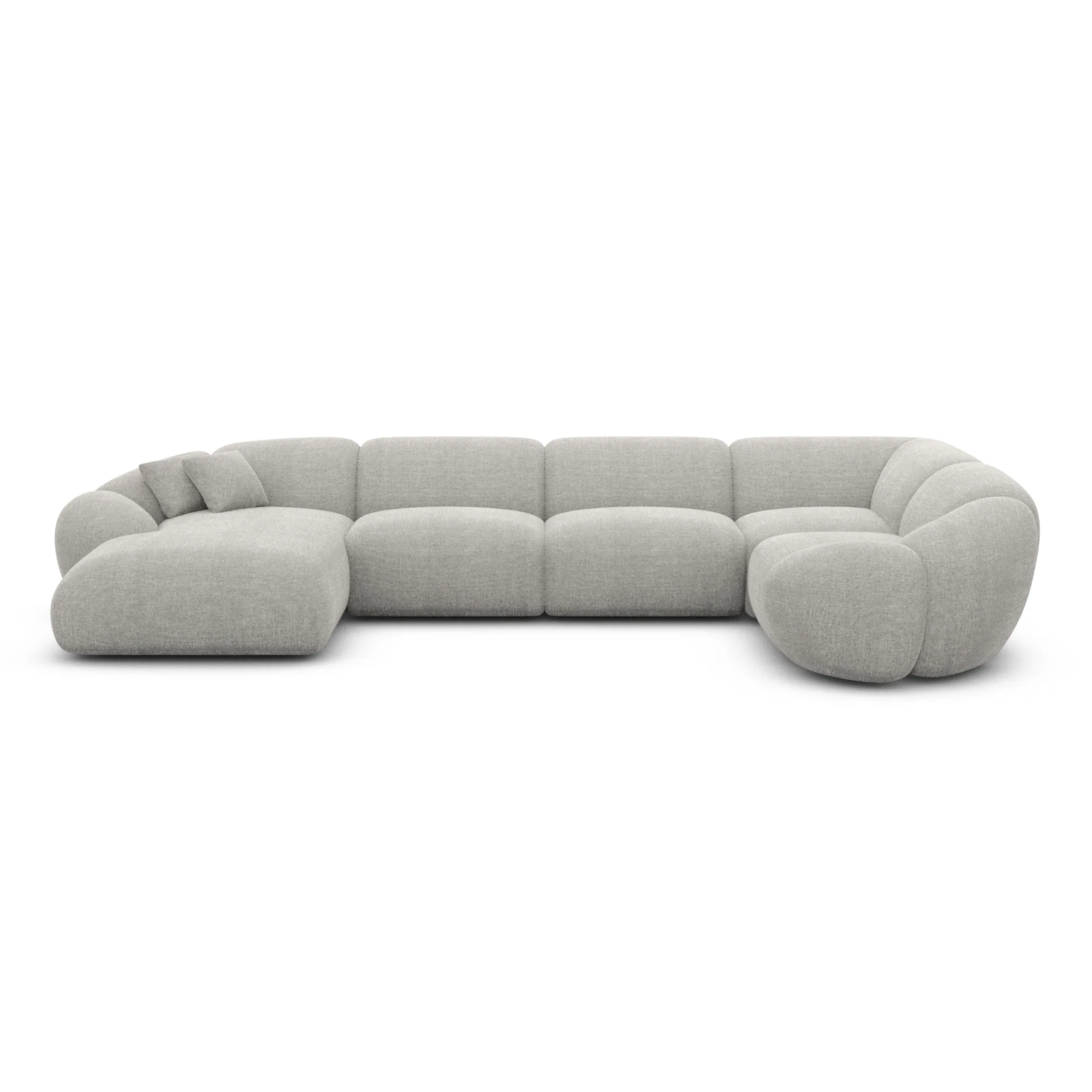 Strukturstoff U-Form XL Wohnlandschaft Solira – Bild 46
